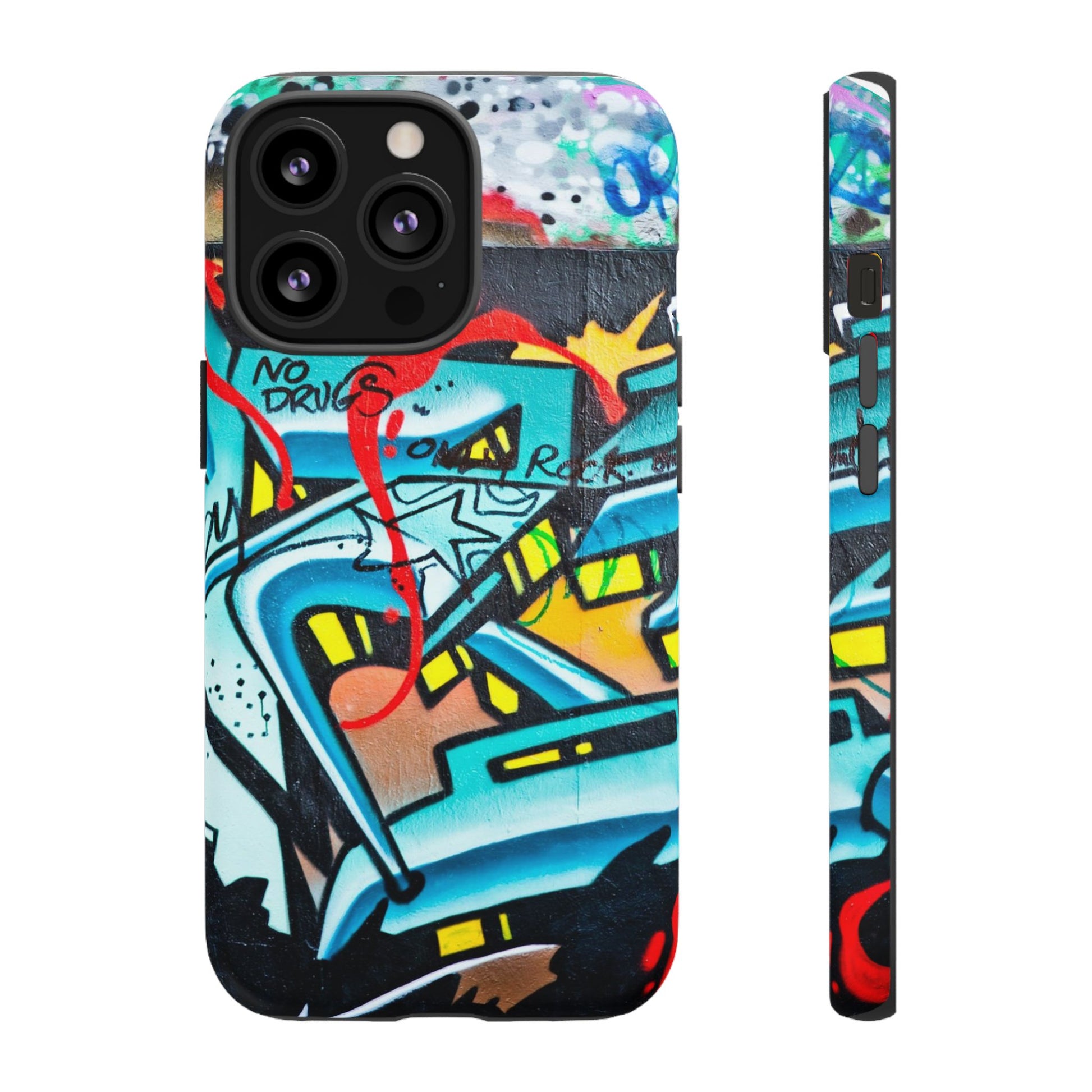 Edgy Phone Case with Graffiti Design, Tough Phone Case for Artists, Urban Style Phone Accessory, Graffiti Art Case, Unique Gift for Teens - FORMO