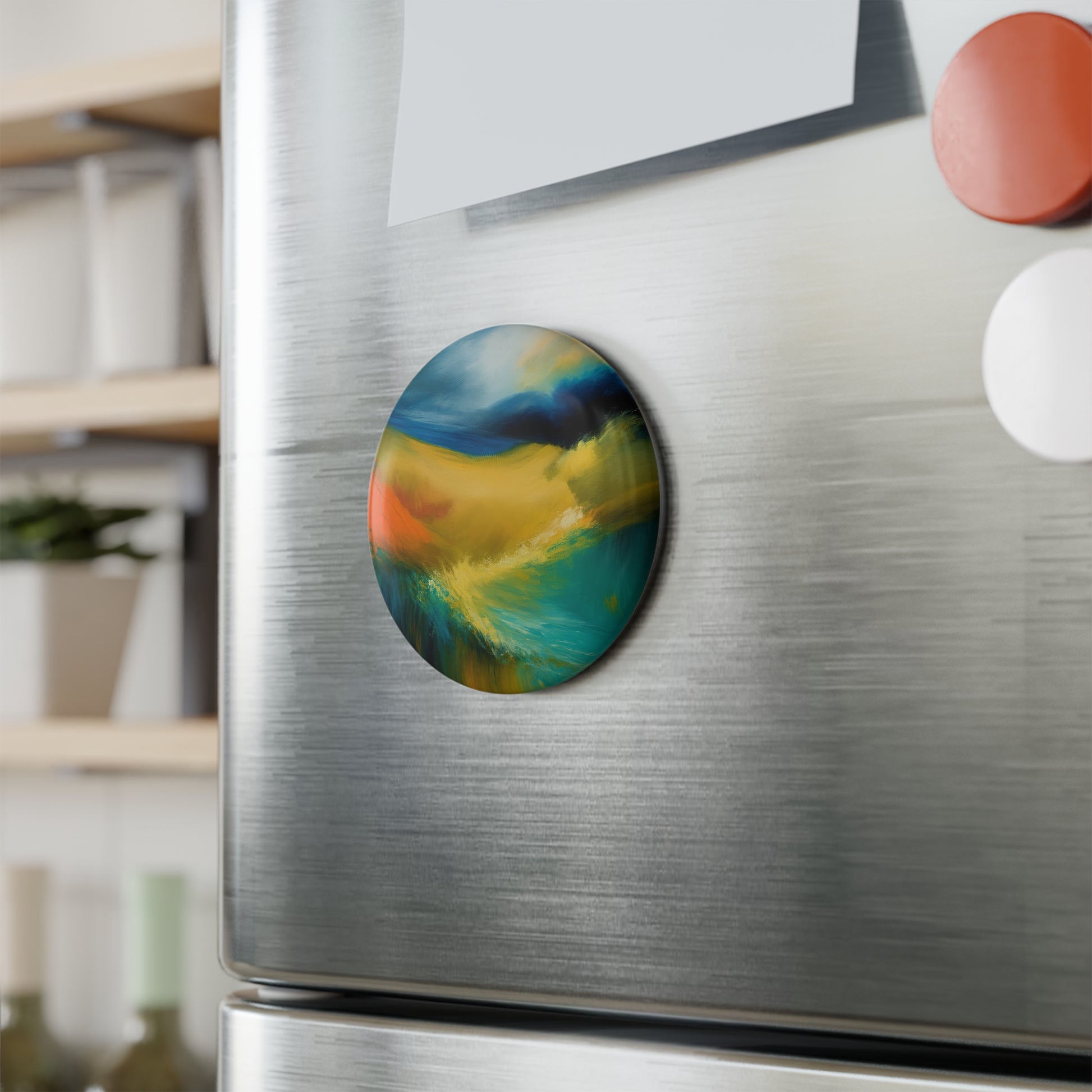 Colorful Abstract Magnet Set, Decorative Fridge Magnet, Art Magnet for Home Decor, Gift for Art Lovers, Kitchen Decor
