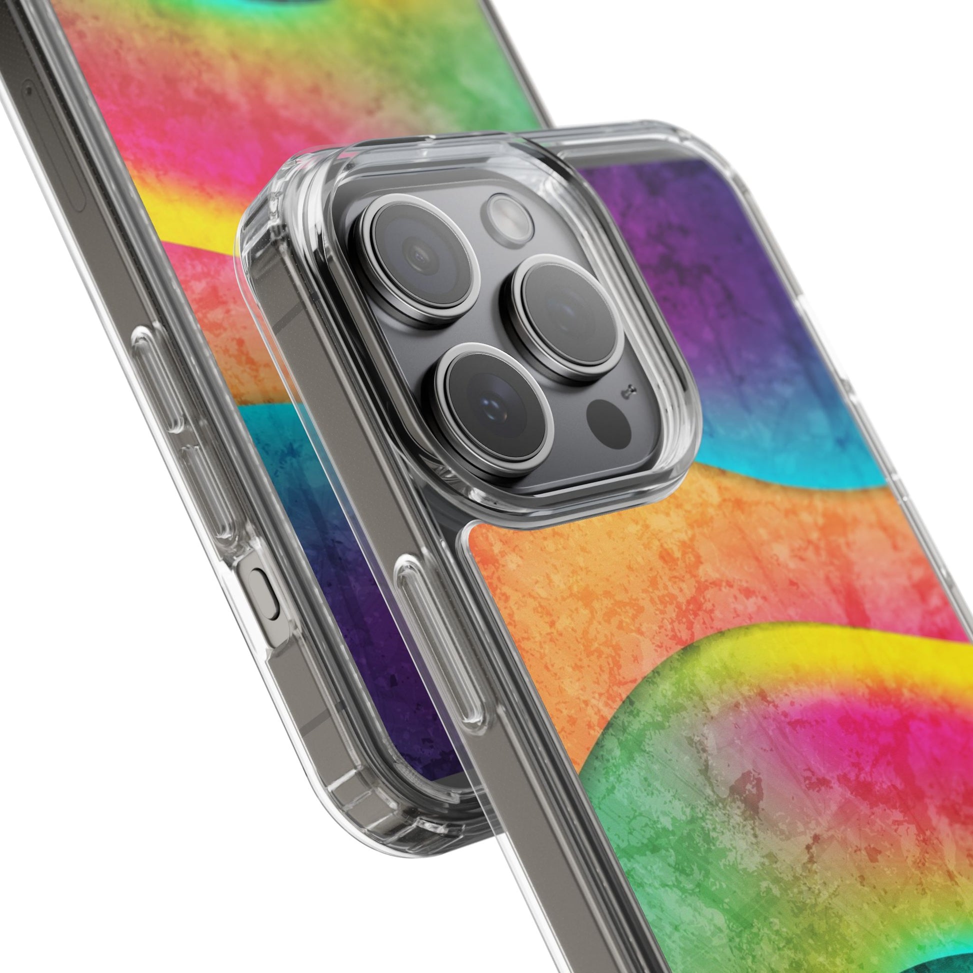 Rainbow Pattern Clear Phone Case (iPhone & Samsung Compatible) - FORMO