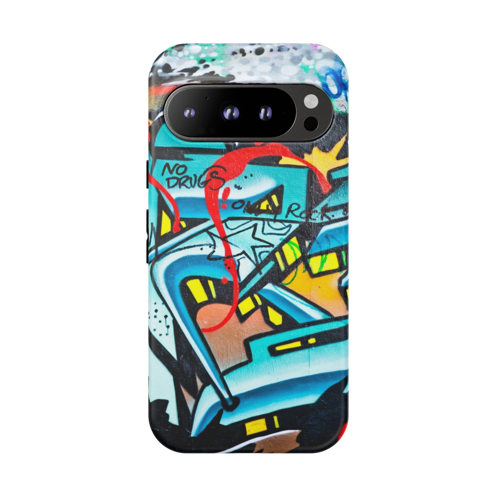 Edgy Phone Case with Graffiti Design, Tough Phone Case for Artists, Urban Style Phone Accessory, Graffiti Art Case, Unique Gift for Teens - FORMO