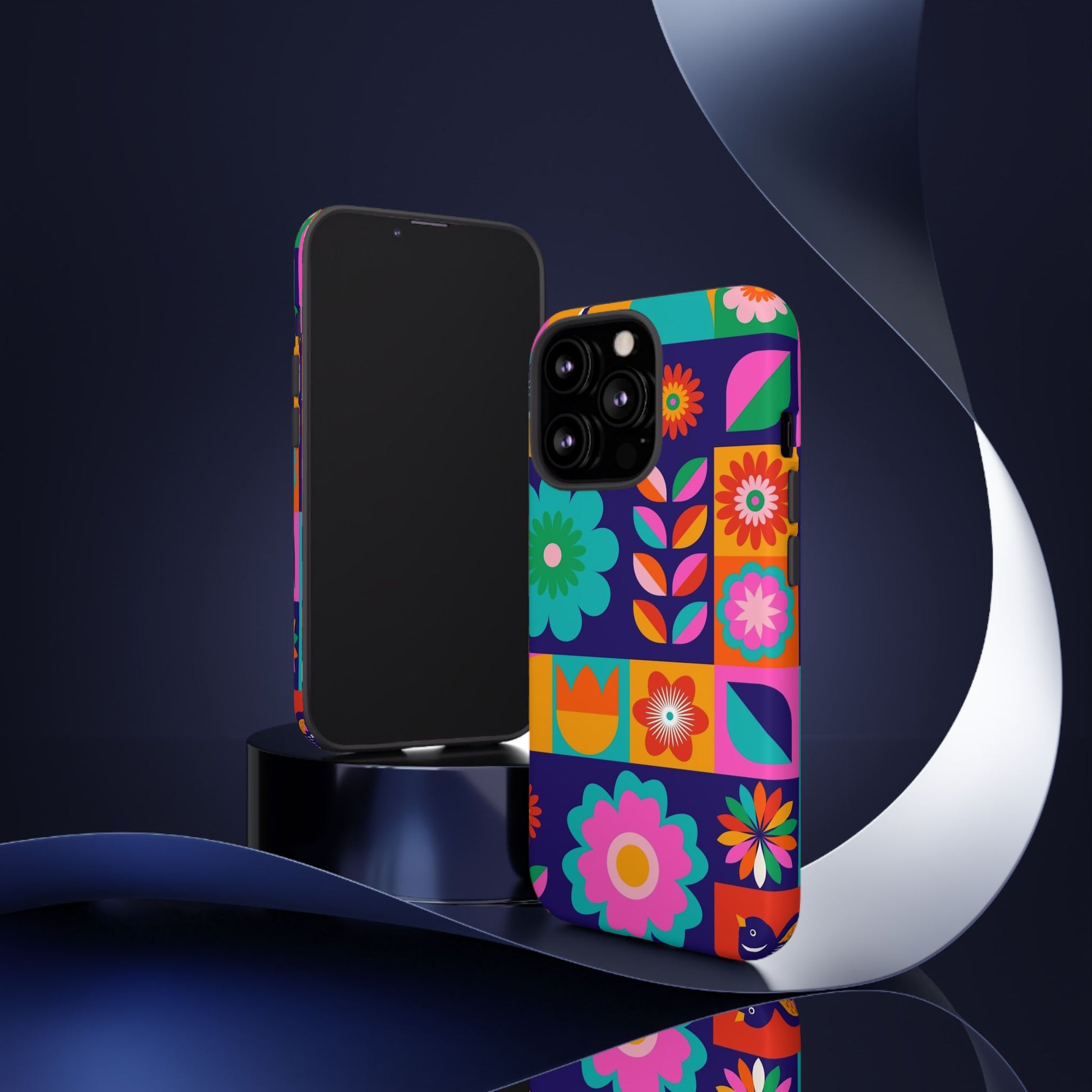 Colorful Floral Phone Case, Tough Cases for Protection, Vibrant Design Cover for Gift, Stylish Cell Phone Accessory, Fun Floral Designs - FORMO