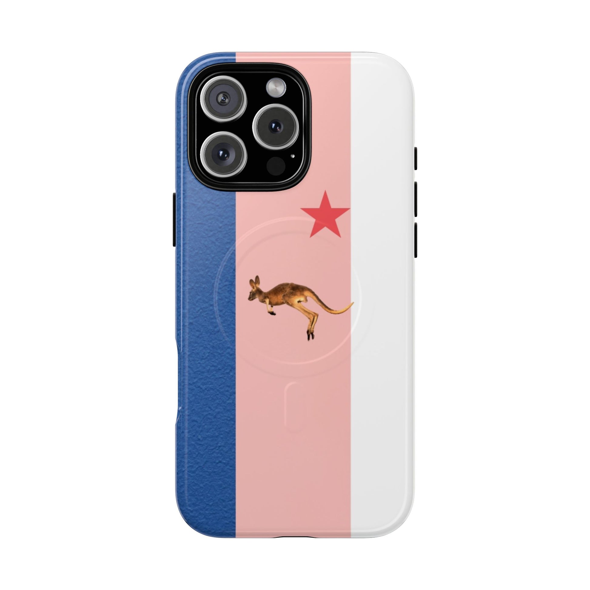 Kangaroo Flag Magnetic Phone Case, Tough Phone Cover, Australian Pride Accessory, Travel Gift, Fun Statement Case