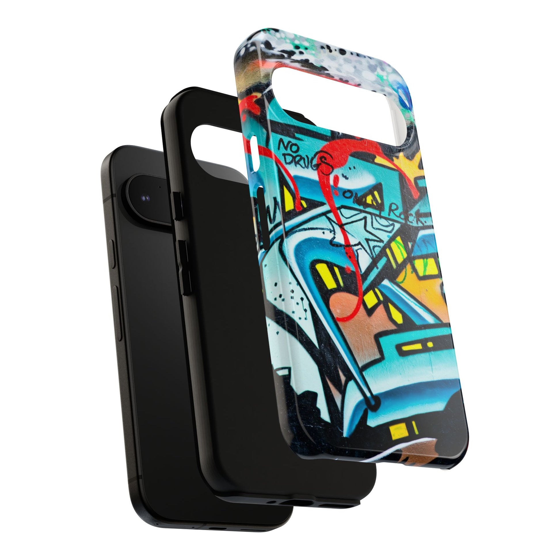 Edgy Phone Case with Graffiti Design, Tough Phone Case for Artists, Urban Style Phone Accessory, Graffiti Art Case, Unique Gift for Teens - FORMO