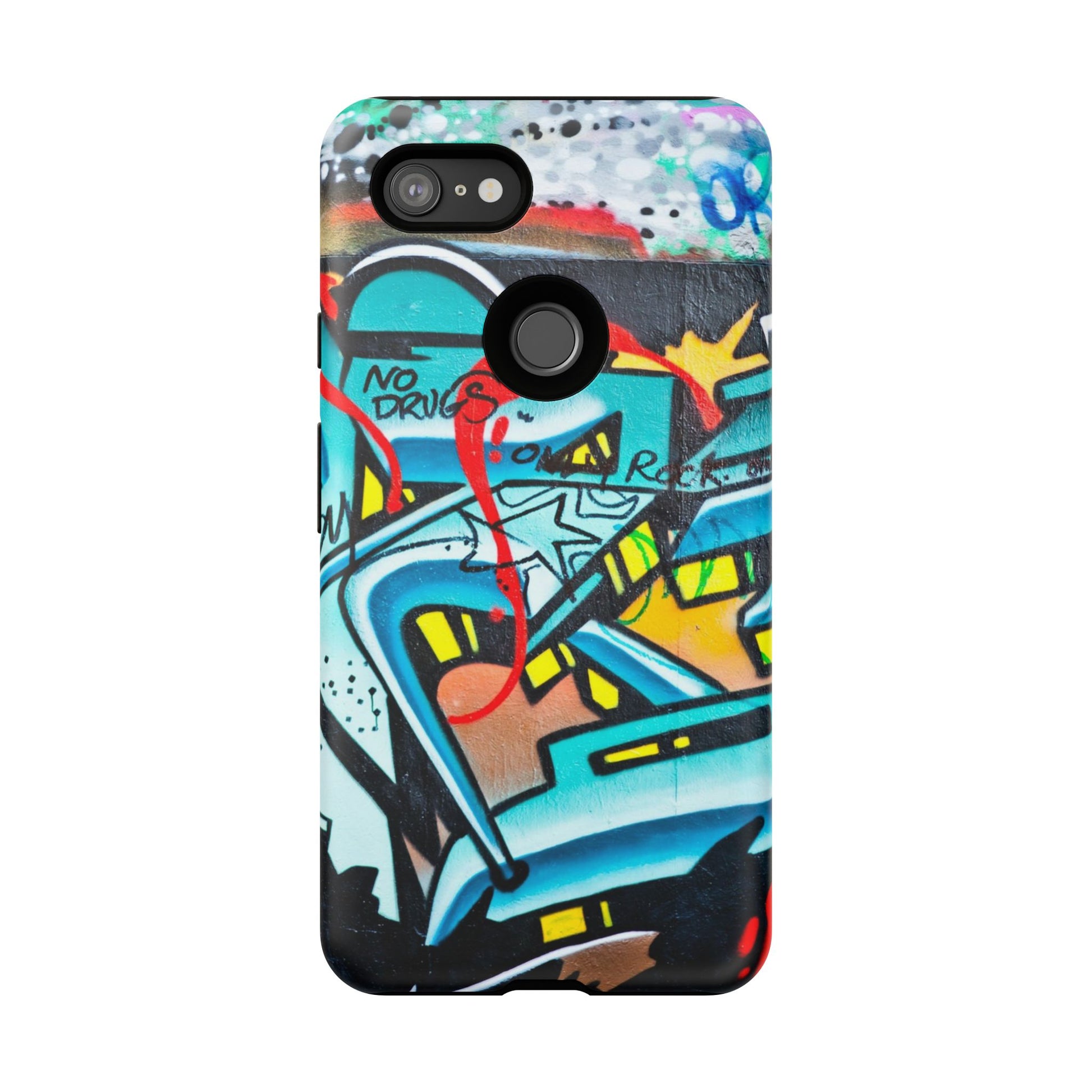 Edgy Phone Case with Graffiti Design, Tough Phone Case for Artists, Urban Style Phone Accessory, Graffiti Art Case, Unique Gift for Teens - FORMO