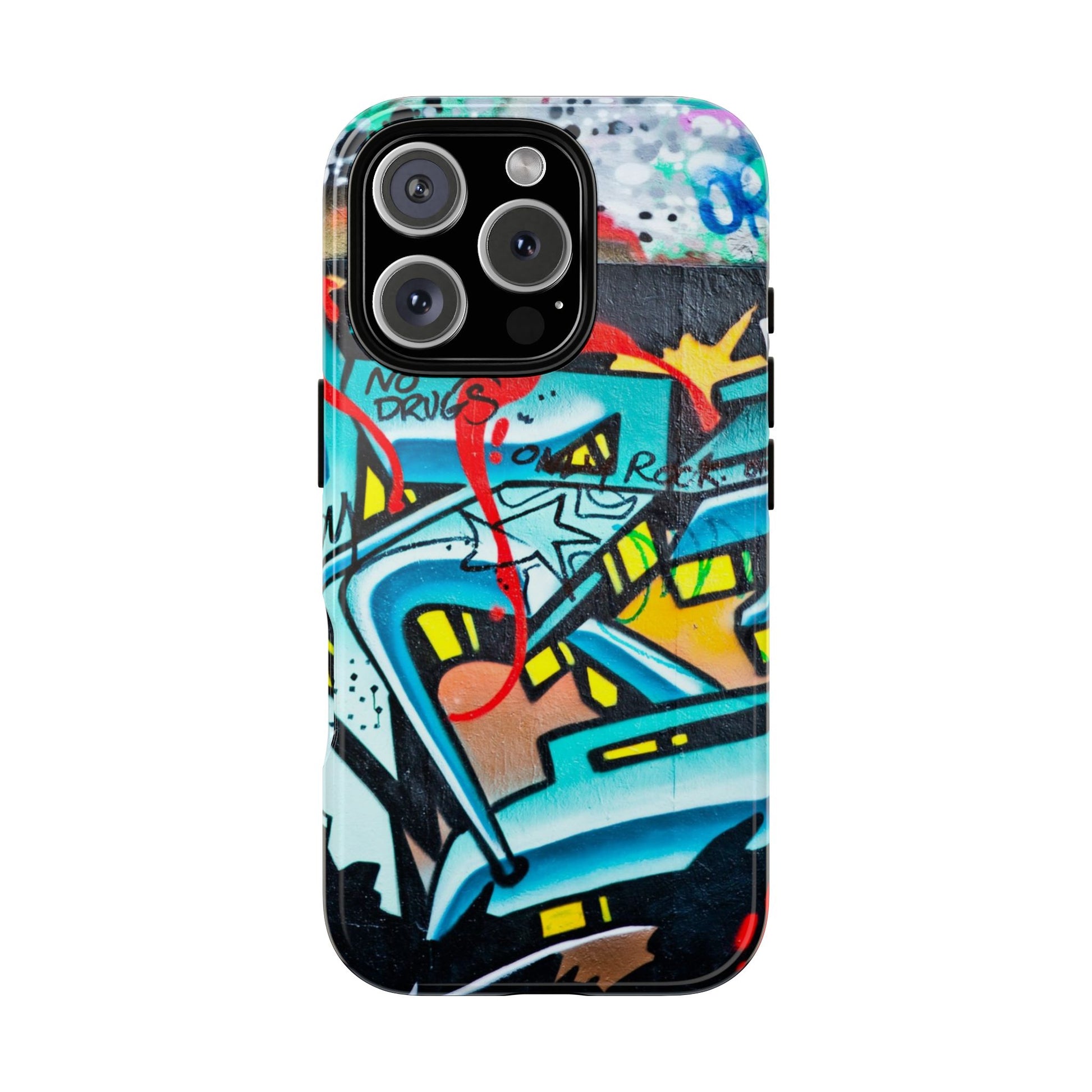 Edgy Phone Case with Graffiti Design, Tough Phone Case for Artists, Urban Style Phone Accessory, Graffiti Art Case, Unique Gift for Teens - FORMO