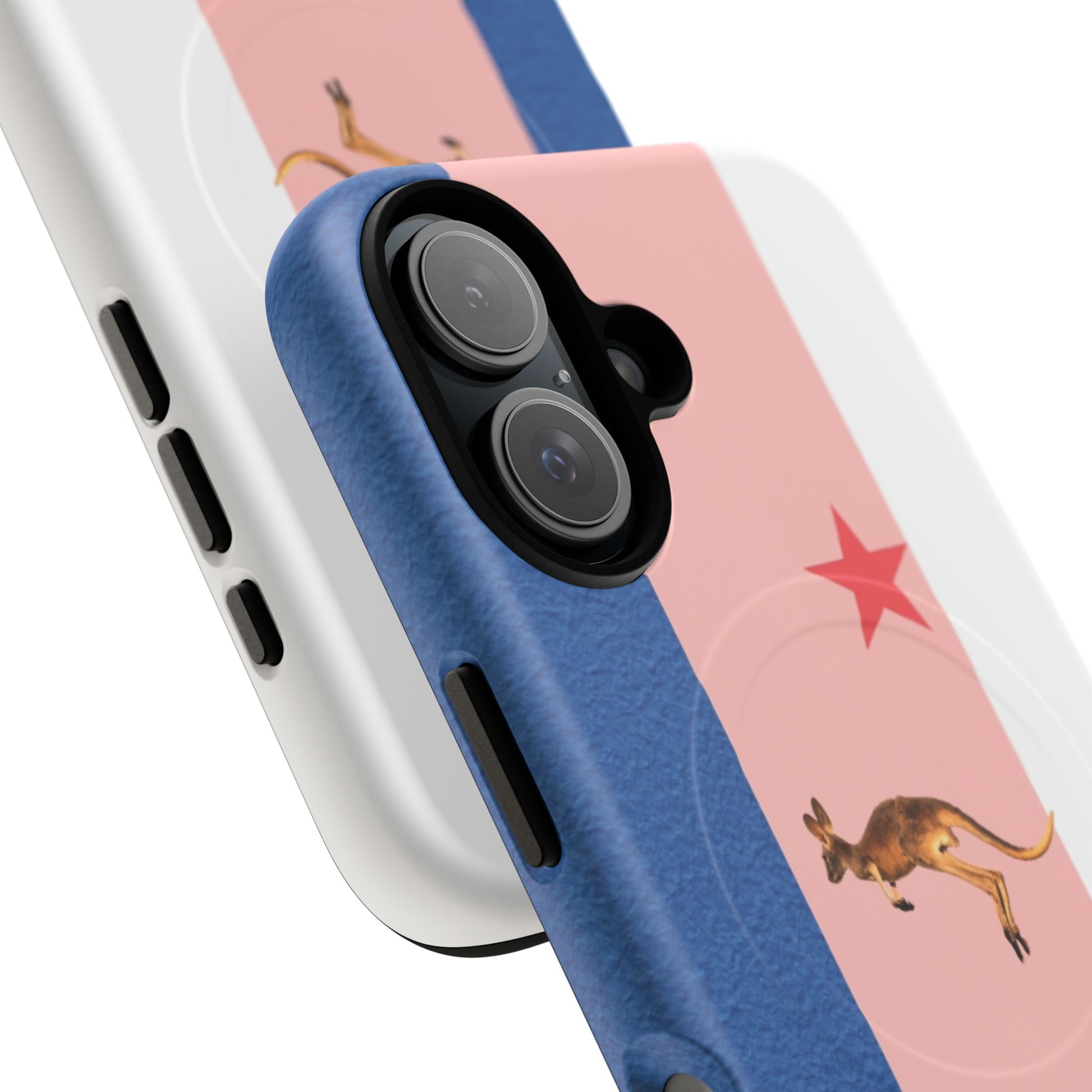 Kangaroo Flag Magnetic Phone Case, Tough Phone Cover, Australian Pride Accessory, Travel Gift, Fun Statement Case