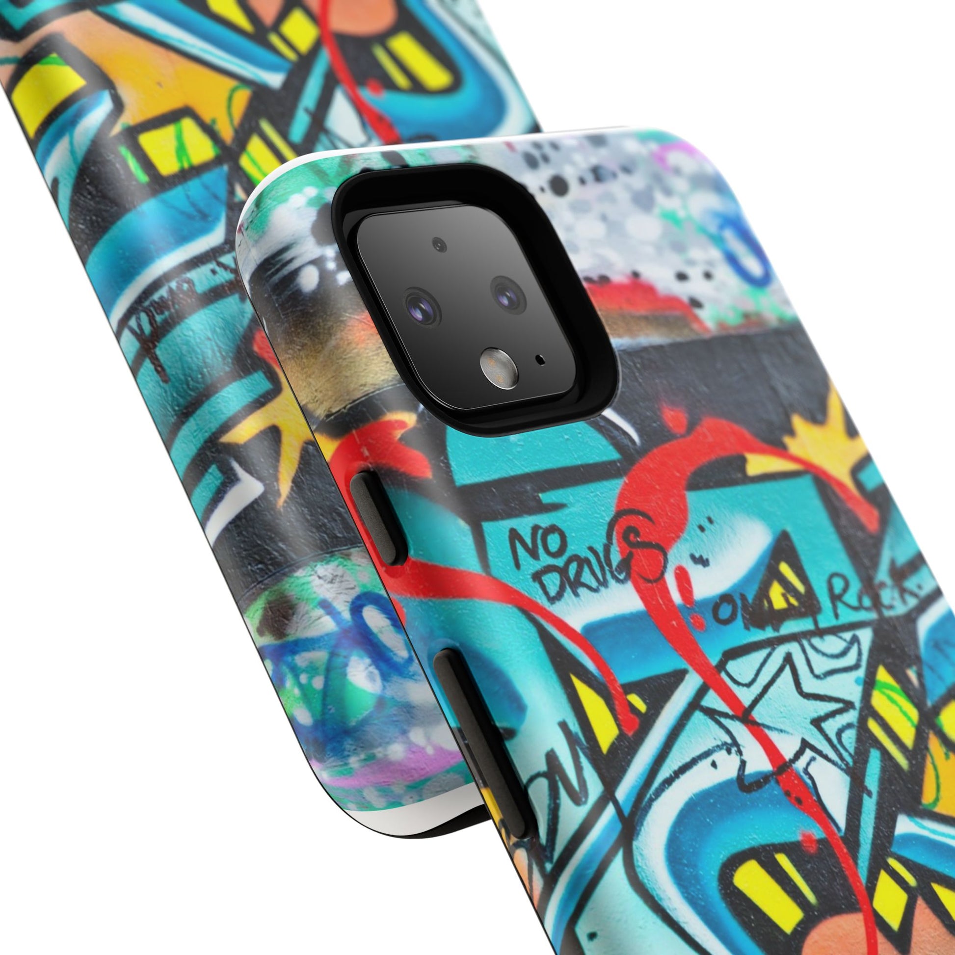 Edgy Phone Case with Graffiti Design, Tough Phone Case for Artists, Urban Style Phone Accessory, Graffiti Art Case, Unique Gift for Teens - FORMO