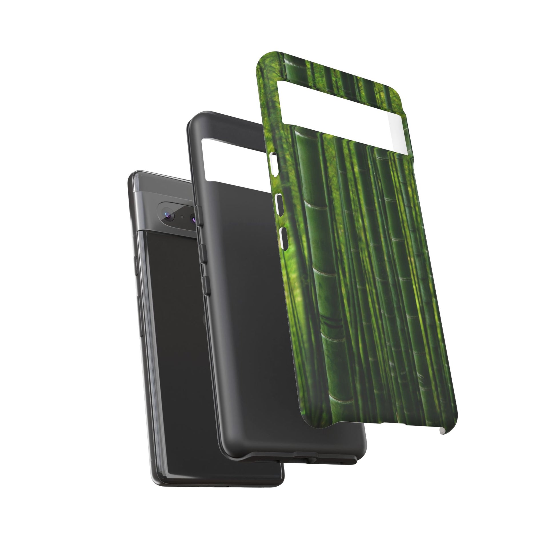 Bamboo Phone Case - Tough Cases, Nature Lover Gift, Eco-Friendly Phone Accessory, Greenery Design, Unique Smartphone Cover - FORMO