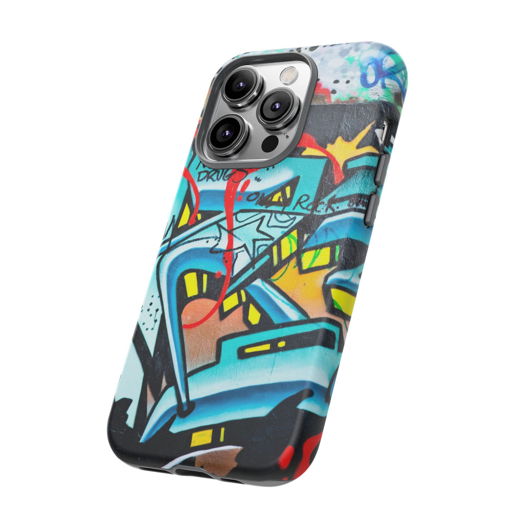Edgy Phone Case with Graffiti Design, Tough Phone Case for Artists, Urban Style Phone Accessory, Graffiti Art Case, Unique Gift for Teens - FORMO