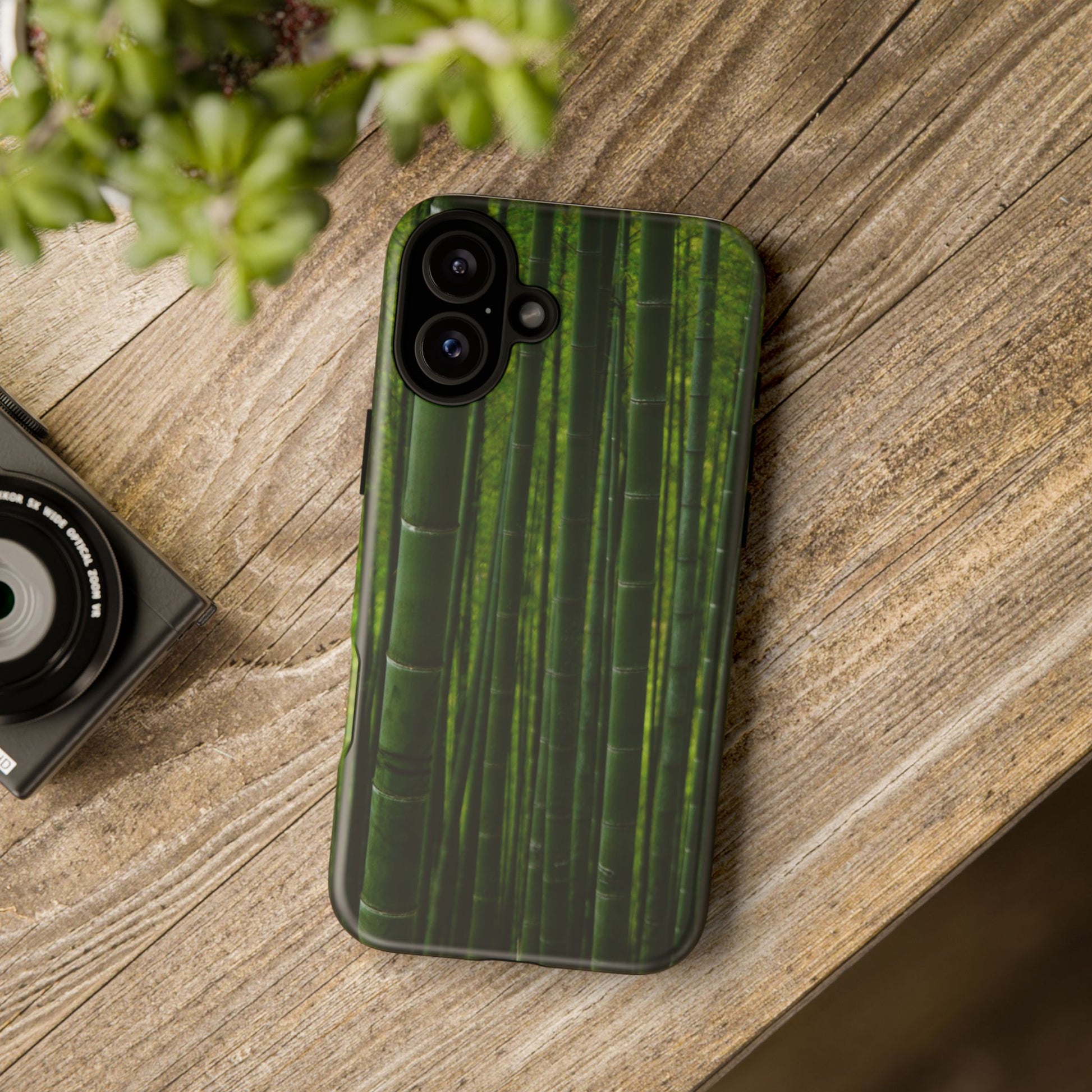 Bamboo Phone Case - Tough Cases, Nature Lover Gift, Eco-Friendly Phone Accessory, Greenery Design, Unique Smartphone Cover - FORMO