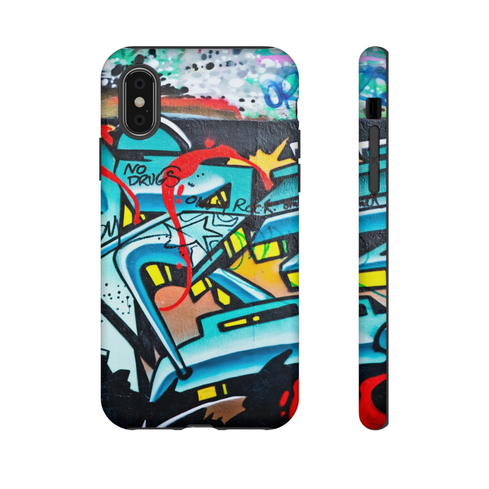 Edgy Phone Case with Graffiti Design, Tough Phone Case for Artists, Urban Style Phone Accessory, Graffiti Art Case, Unique Gift for Teens - FORMO