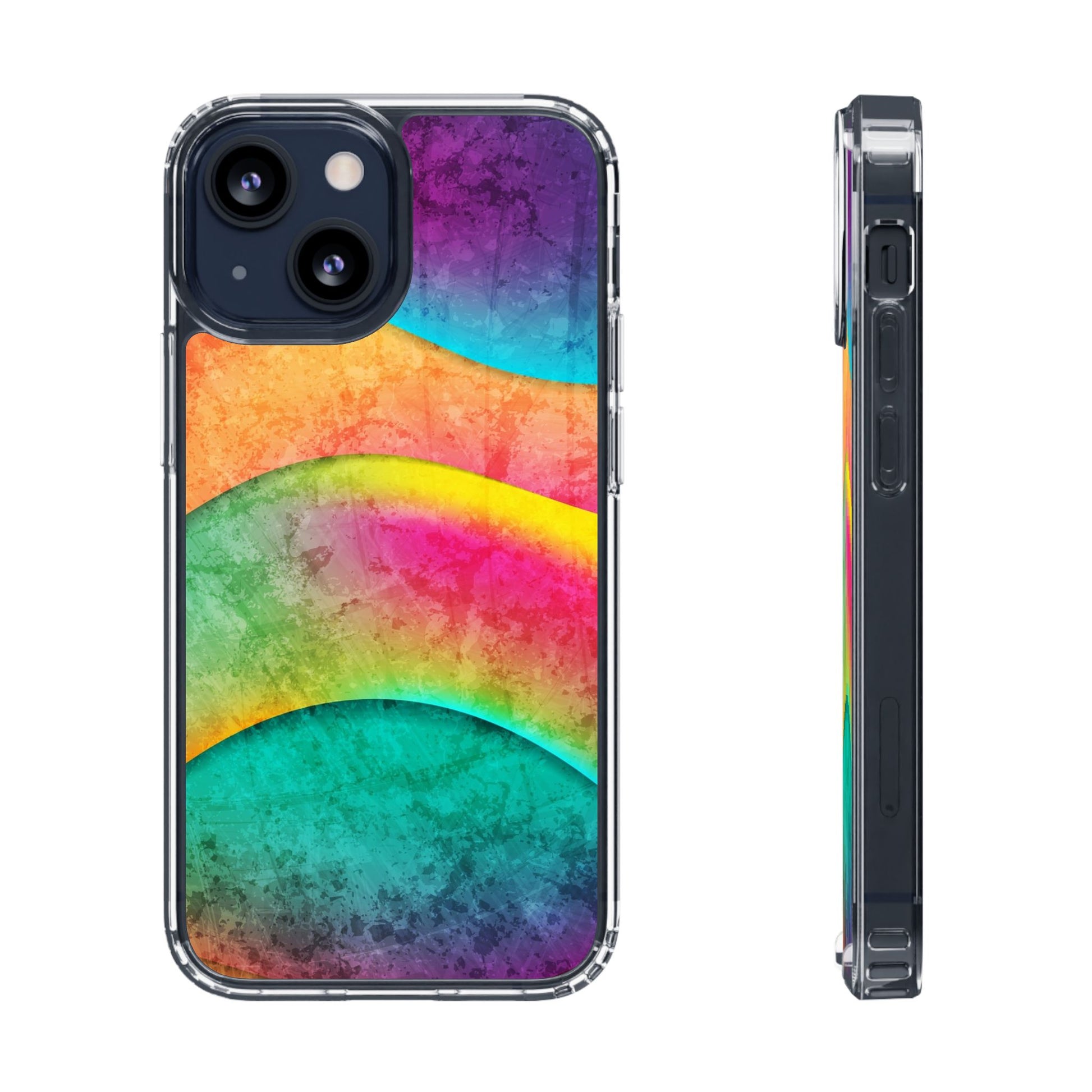 Rainbow Pattern Clear Phone Case (iPhone & Samsung Compatible) - FORMO