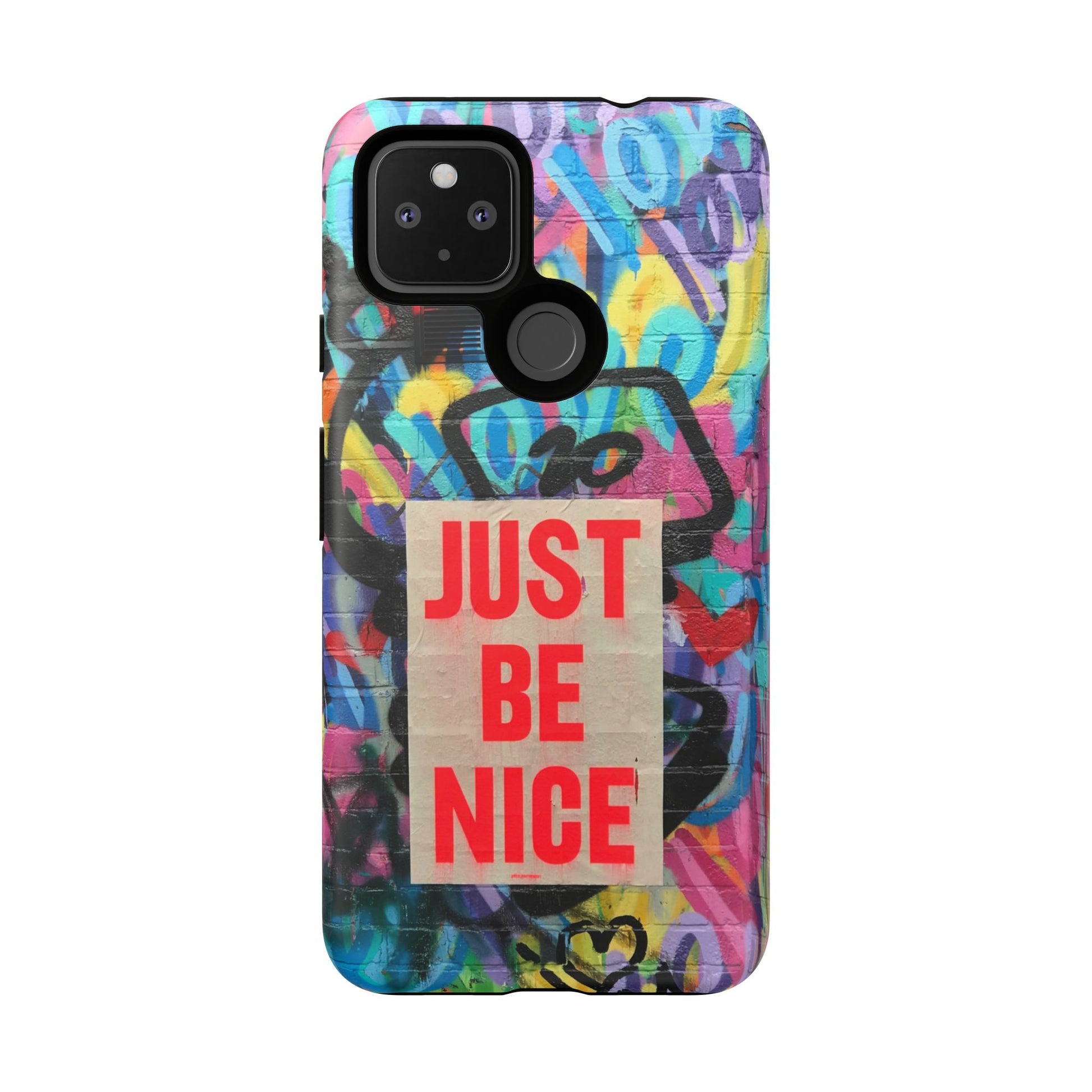 Colorful Phone Case - Just Be Nice Design, Motivational Gift, Phone Accessories, Unique Custom Case, Positive Vibe Tech Gear - FORMO