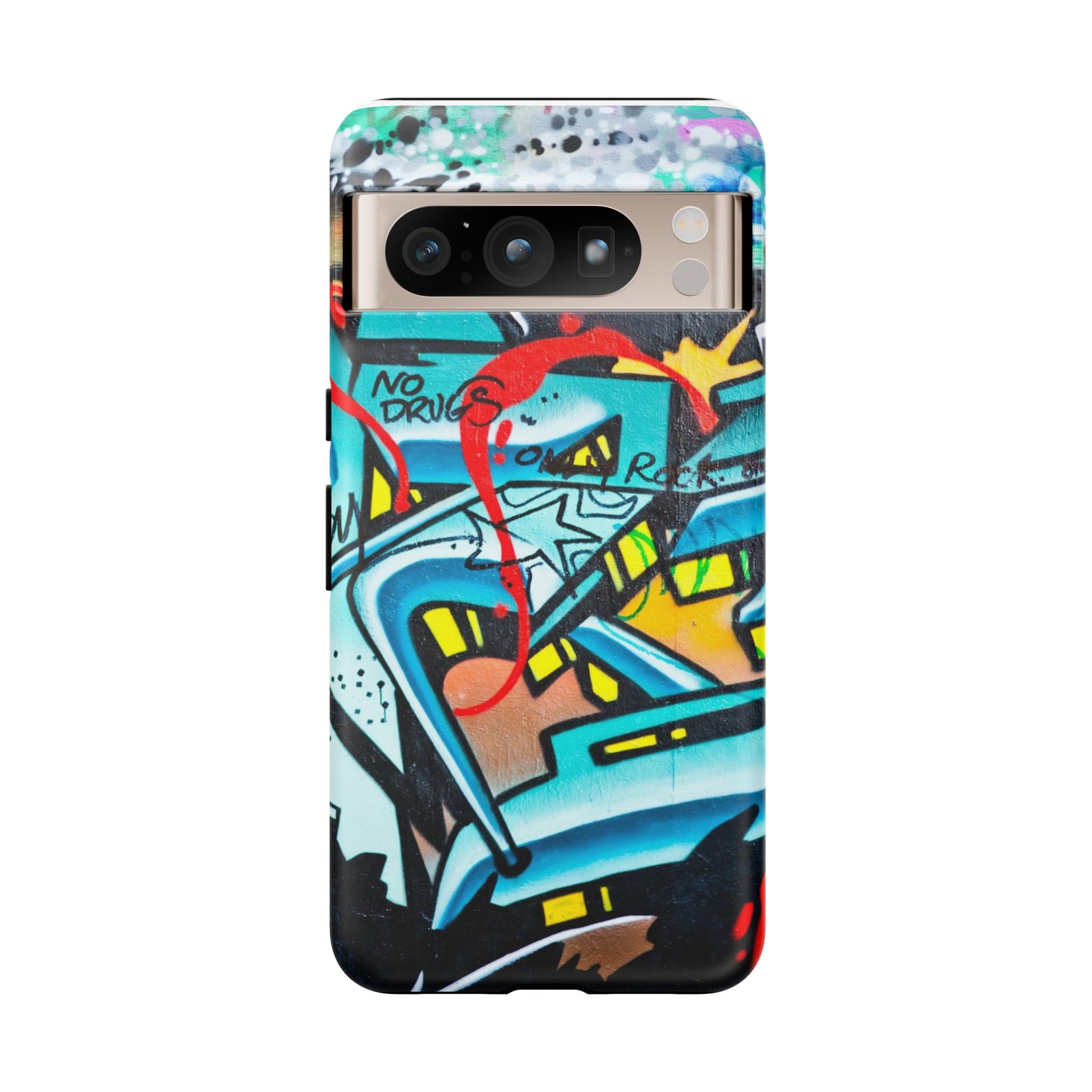 Edgy Phone Case with Graffiti Design, Tough Phone Case for Artists, Urban Style Phone Accessory, Graffiti Art Case, Unique Gift for Teens - FORMO
