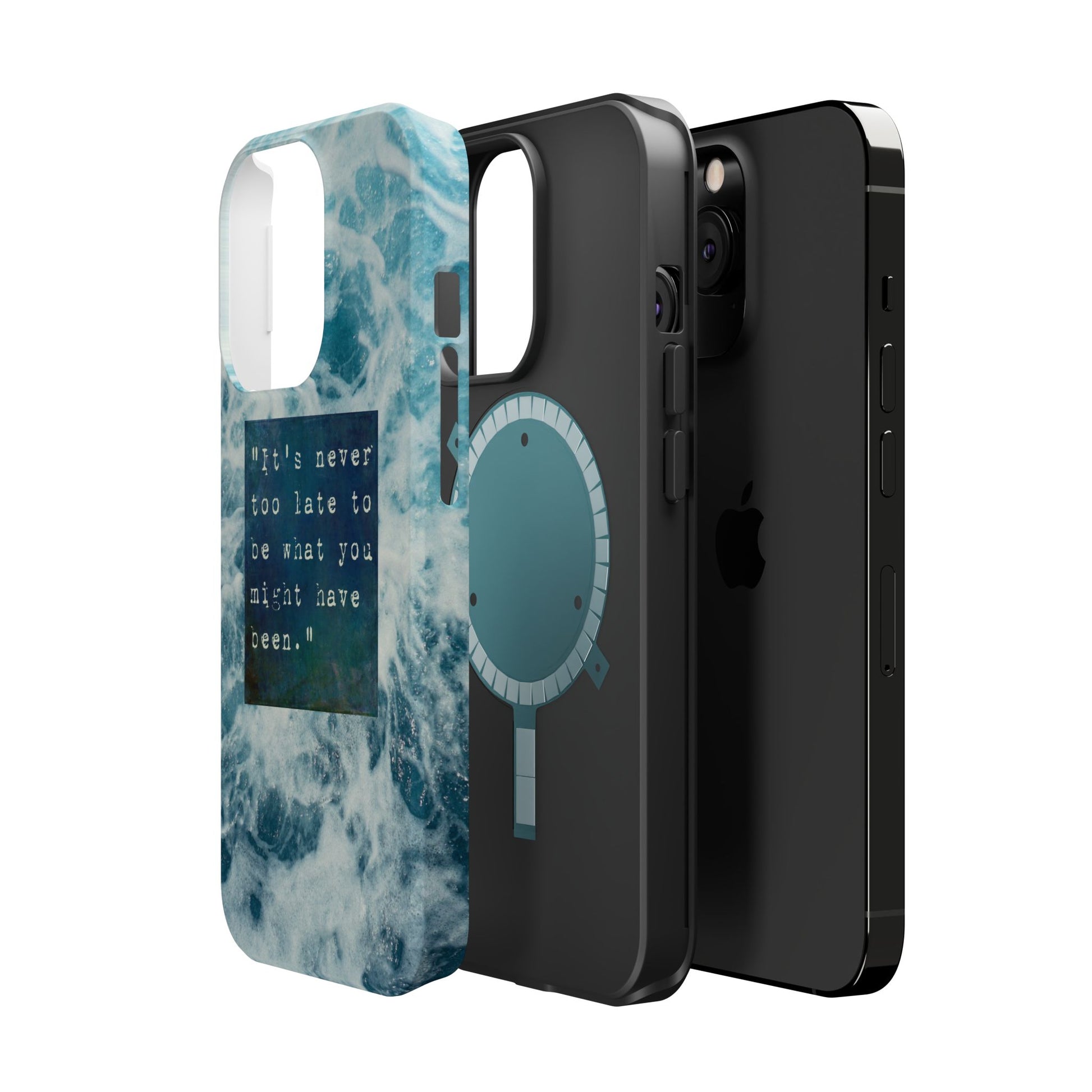 Inspirational Magnetic Phone Cases, Perfect Gift for Students, Motivational Phone Cover, Stylish Tough Case, Ocean Design Case, Fits iPhone - FORMO