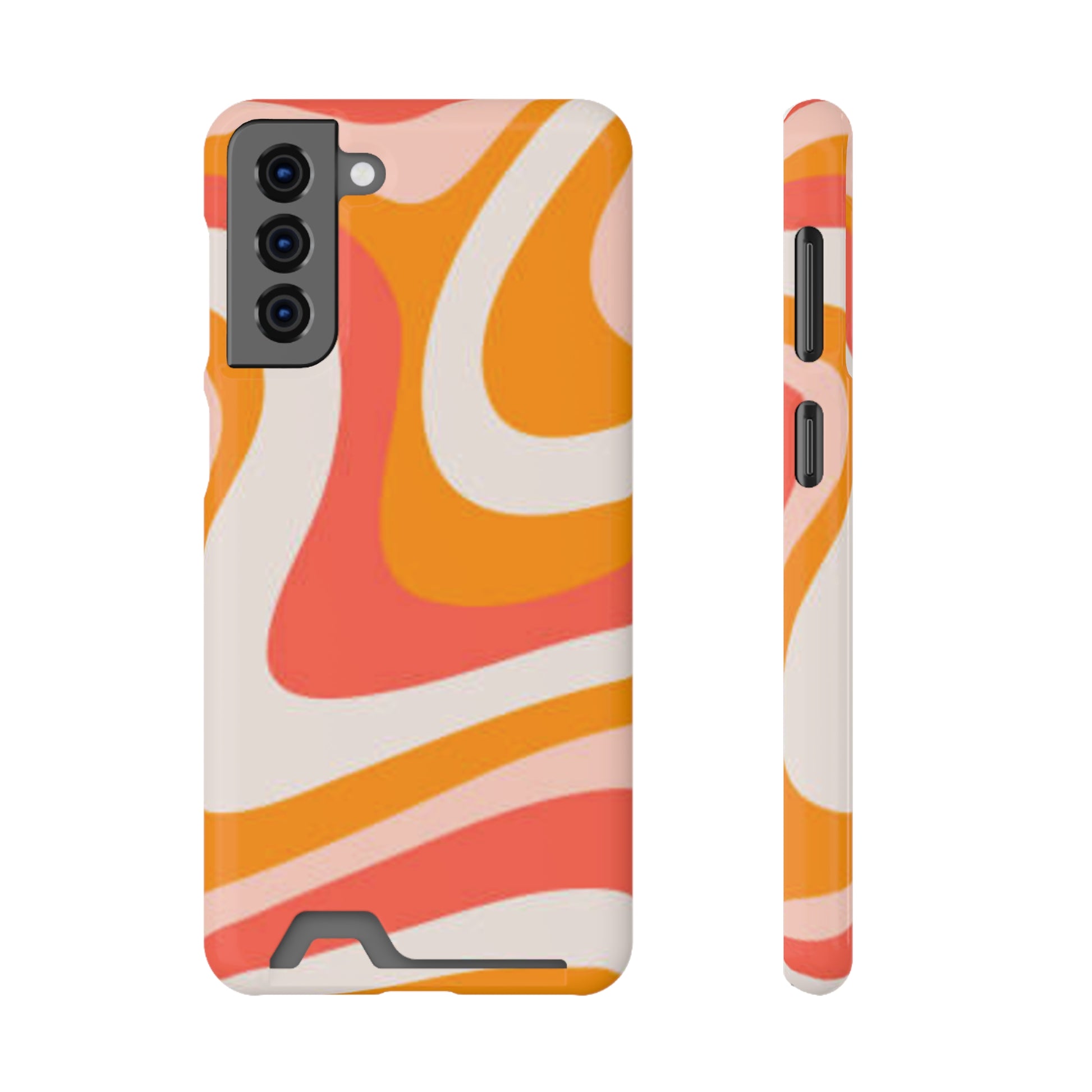 Trendy Phone Case with Card Holder, Boho Phone Accessory, Stylish Mobile Cover, Functional Gift for Friends, Perfect for Everyday Use - FORMO