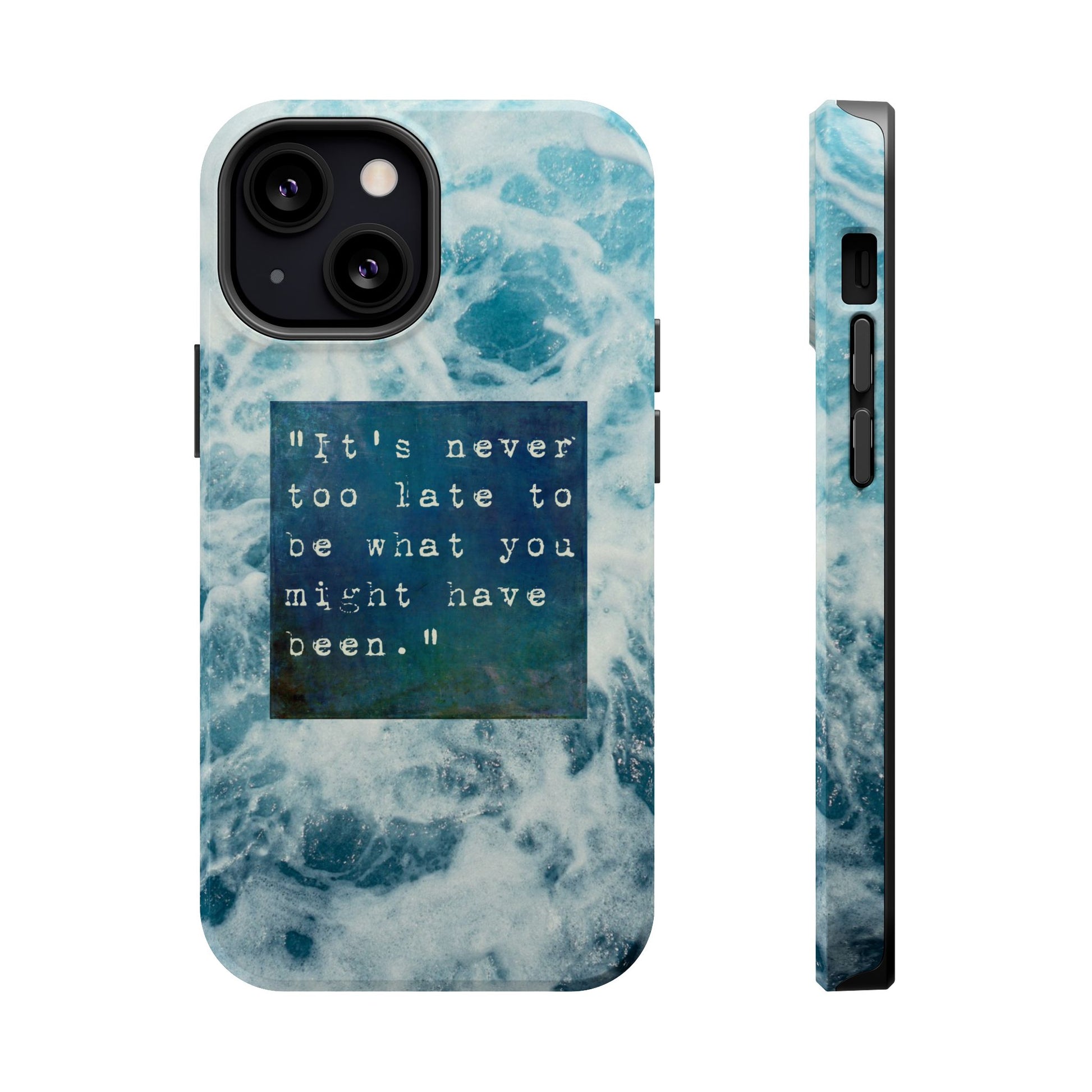 Inspirational Magnetic Phone Cases, Perfect Gift for Students, Motivational Phone Cover, Stylish Tough Case, Ocean Design Case, Fits iPhone - FORMO