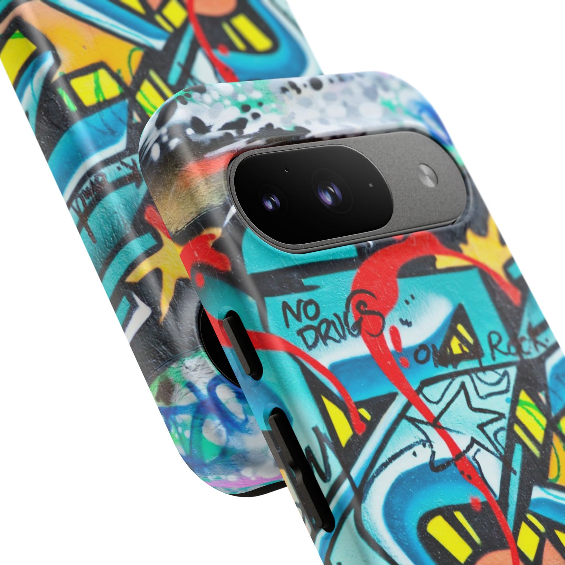 Edgy Phone Case with Graffiti Design, Tough Phone Case for Artists, Urban Style Phone Accessory, Graffiti Art Case, Unique Gift for Teens - FORMO