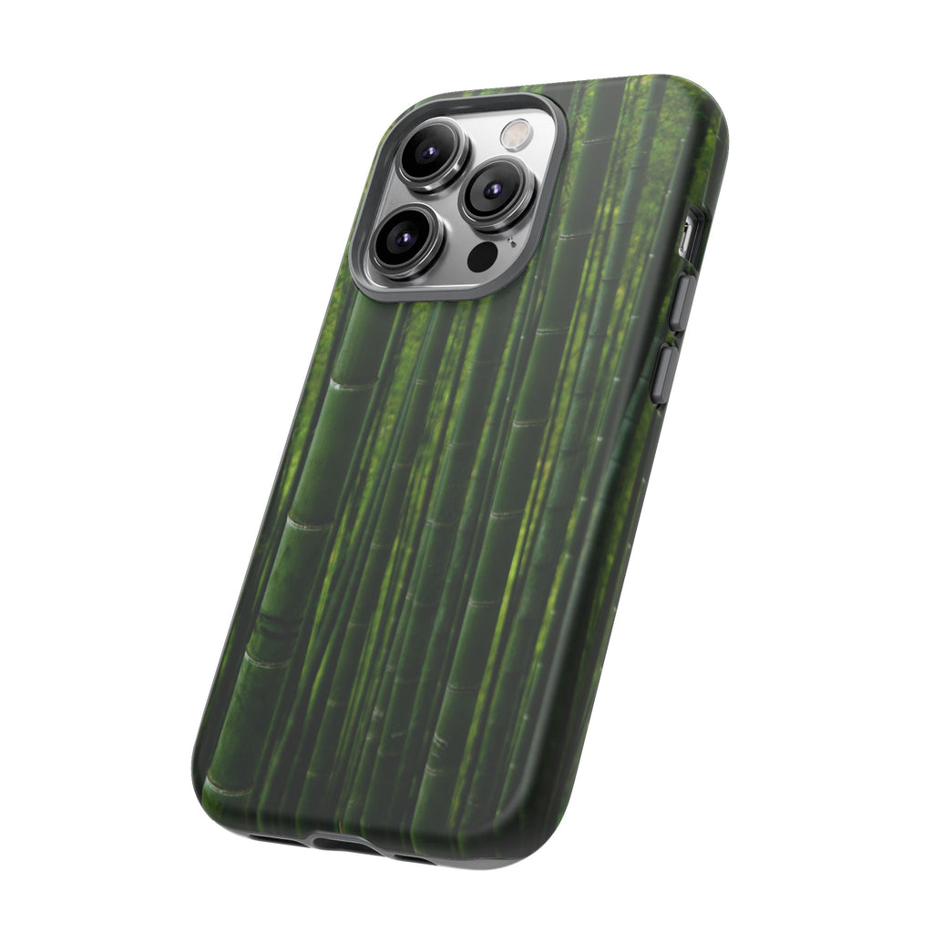 Bamboo Phone Case - Tough Cases, Nature Lover Gift, Eco-Friendly Phone Accessory, Greenery Design, Unique Smartphone Cover - FORMO