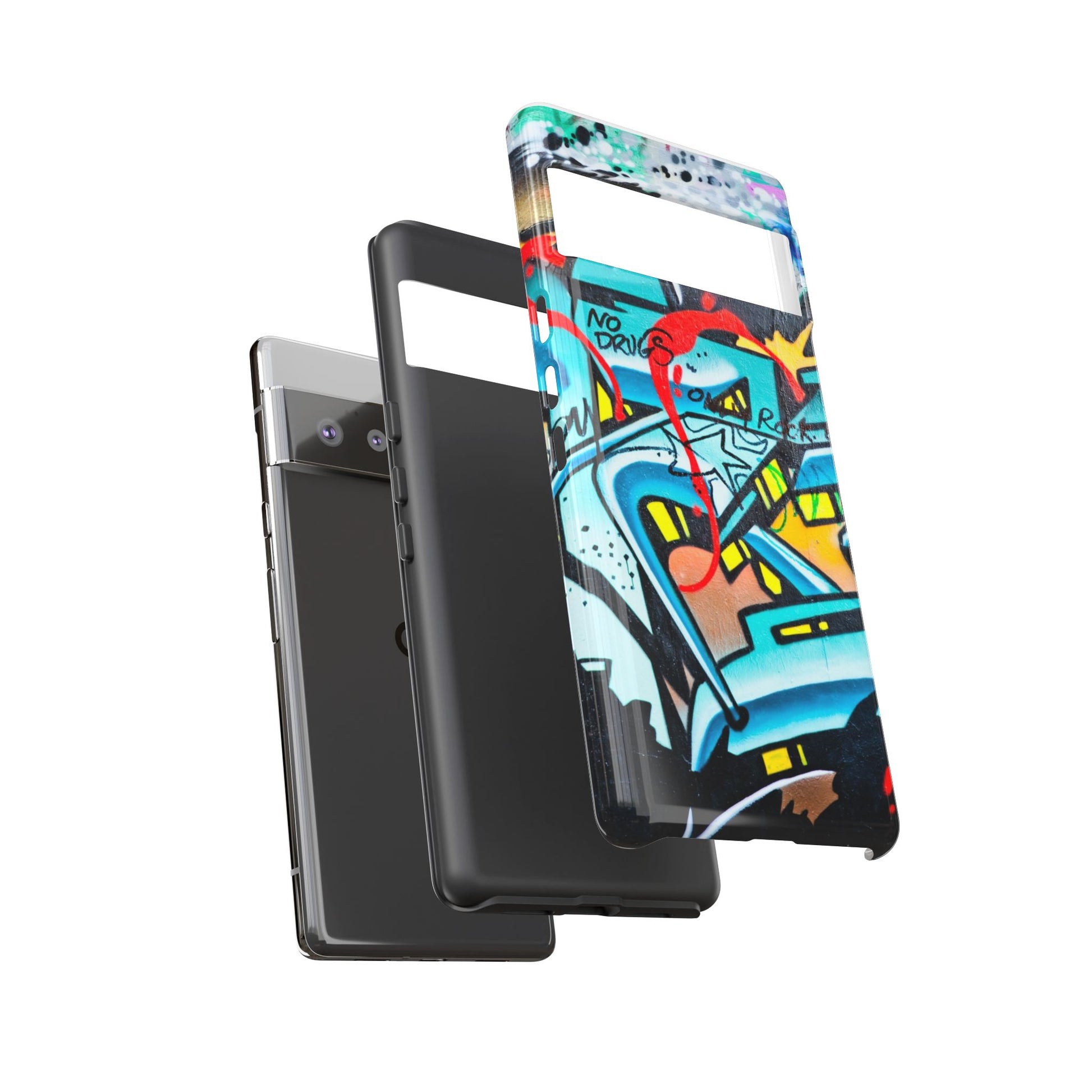 Edgy Phone Case with Graffiti Design, Tough Phone Case for Artists, Urban Style Phone Accessory, Graffiti Art Case, Unique Gift for Teens - FORMO