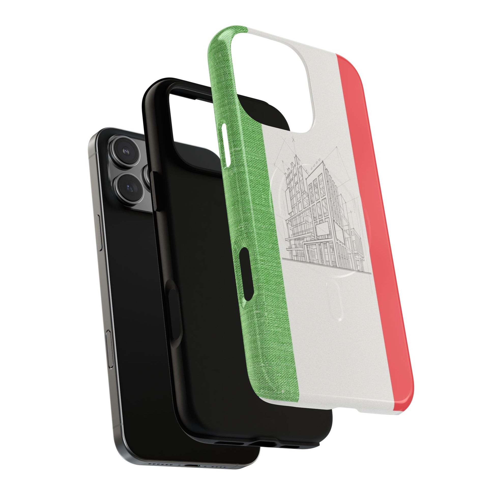 Italian Heritage Magnetic Phone Case, Stylish Phone Cover, Durable Magnet Case, Unique Gift for Travelers, Italian Culture Decor