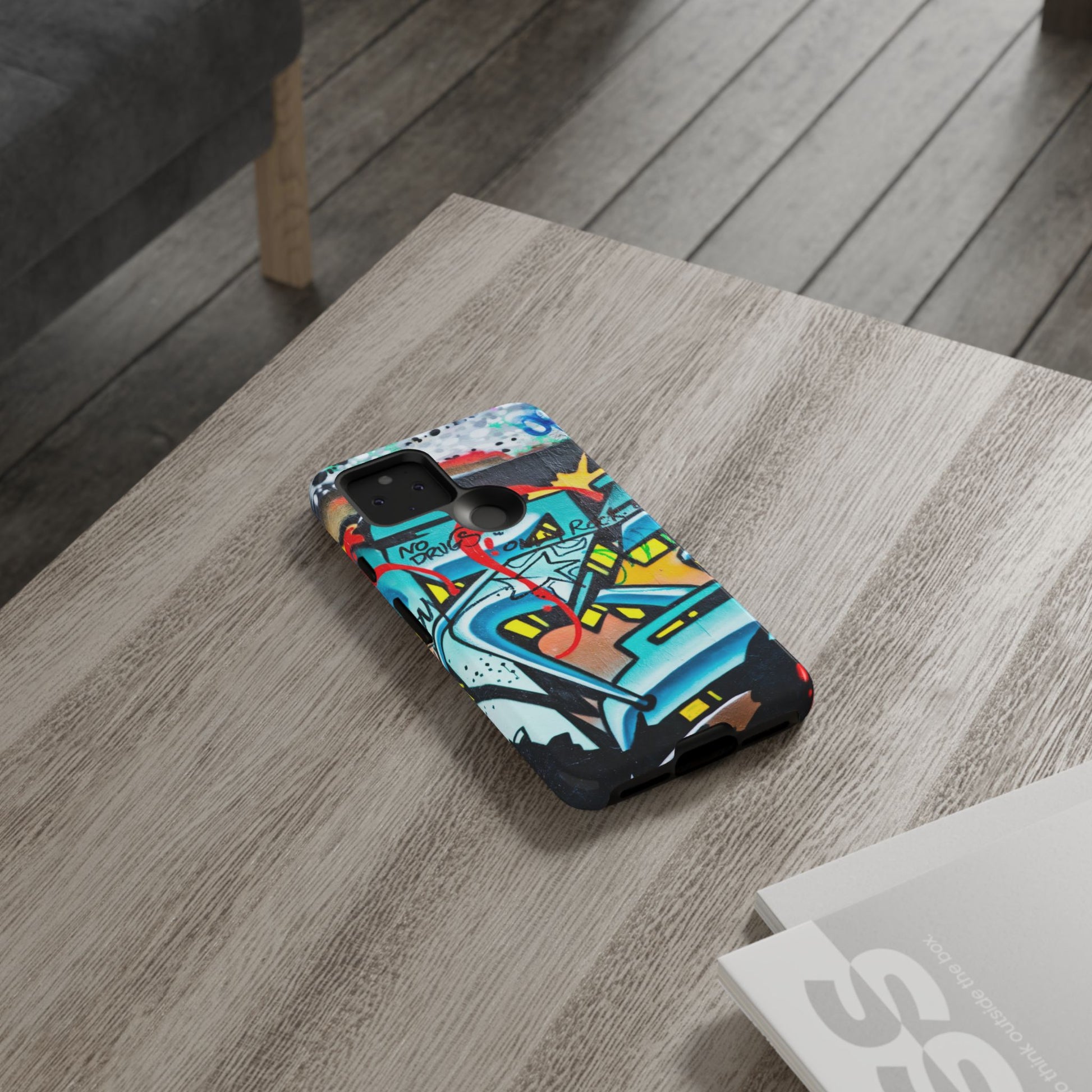 Edgy Phone Case with Graffiti Design, Tough Phone Case for Artists, Urban Style Phone Accessory, Graffiti Art Case, Unique Gift for Teens - FORMO