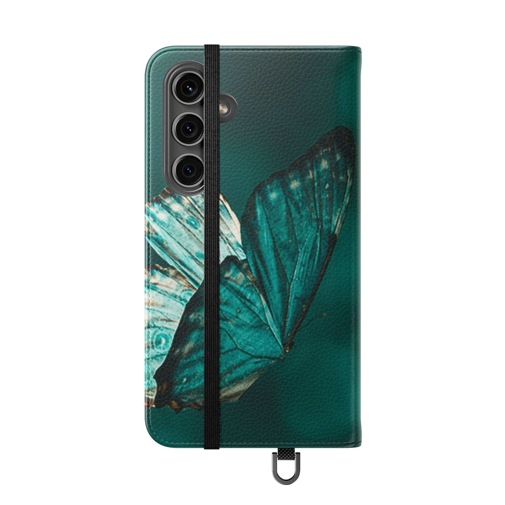 Butterfly Flip Case - Elegant Phone Wallet Cover, Nature Lovers, Gift for Her, Sustainable Fashion, Personalized Mobile Accessory - FORMO