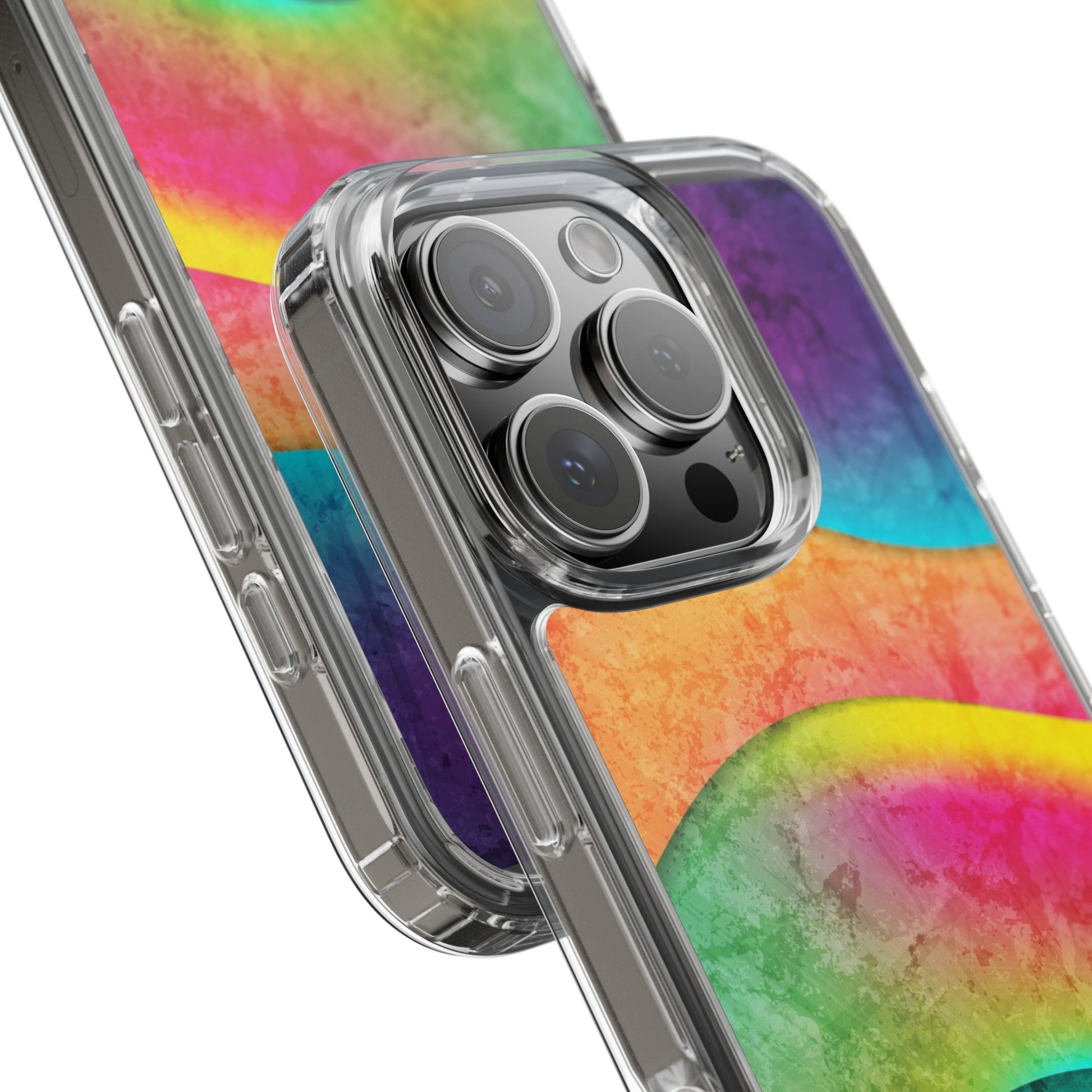 Rainbow Pattern Clear Phone Case (iPhone & Samsung Compatible) - FORMO