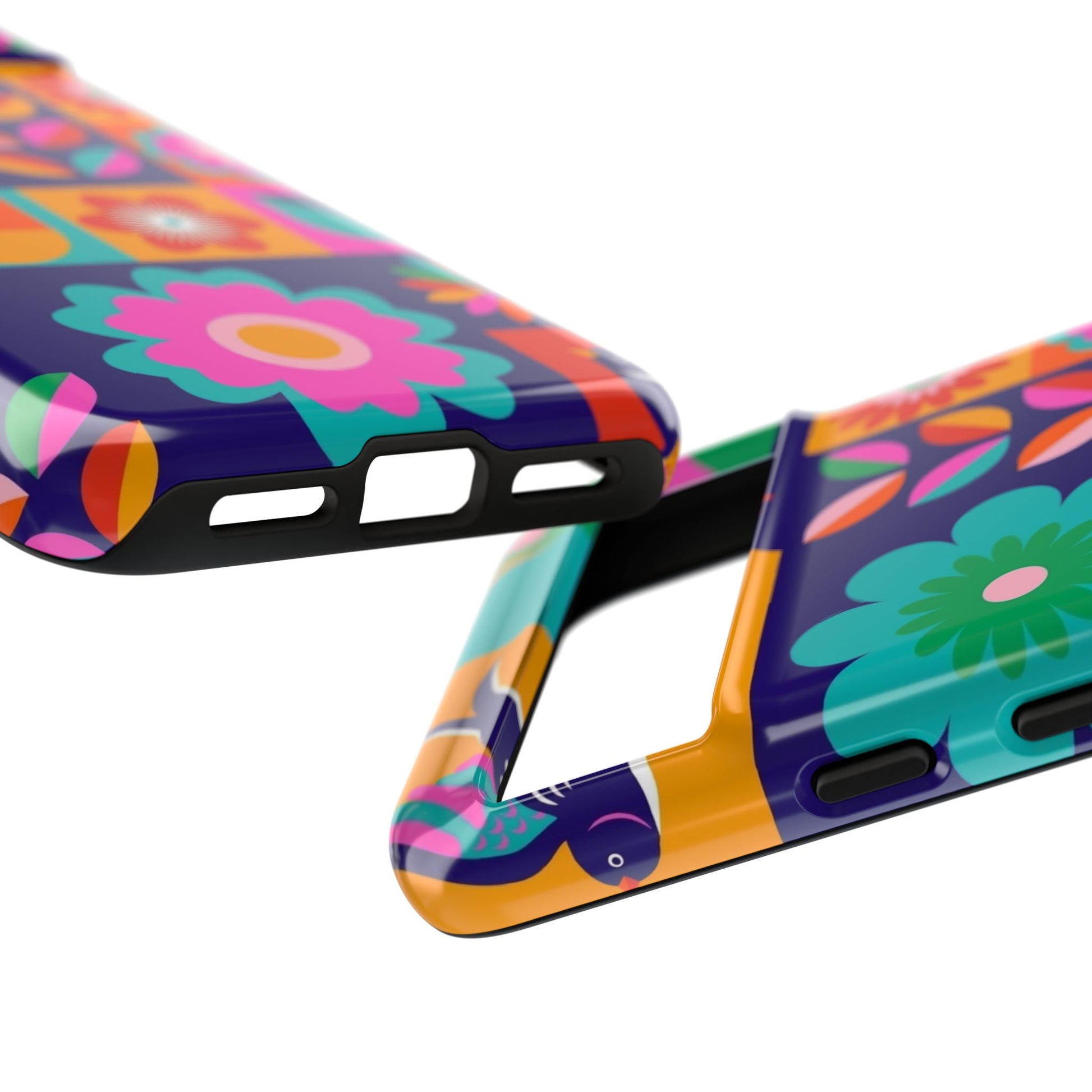 Colorful Floral Phone Case, Tough Cases for Protection, Vibrant Design Cover for Gift, Stylish Cell Phone Accessory, Fun Floral Designs - FORMO