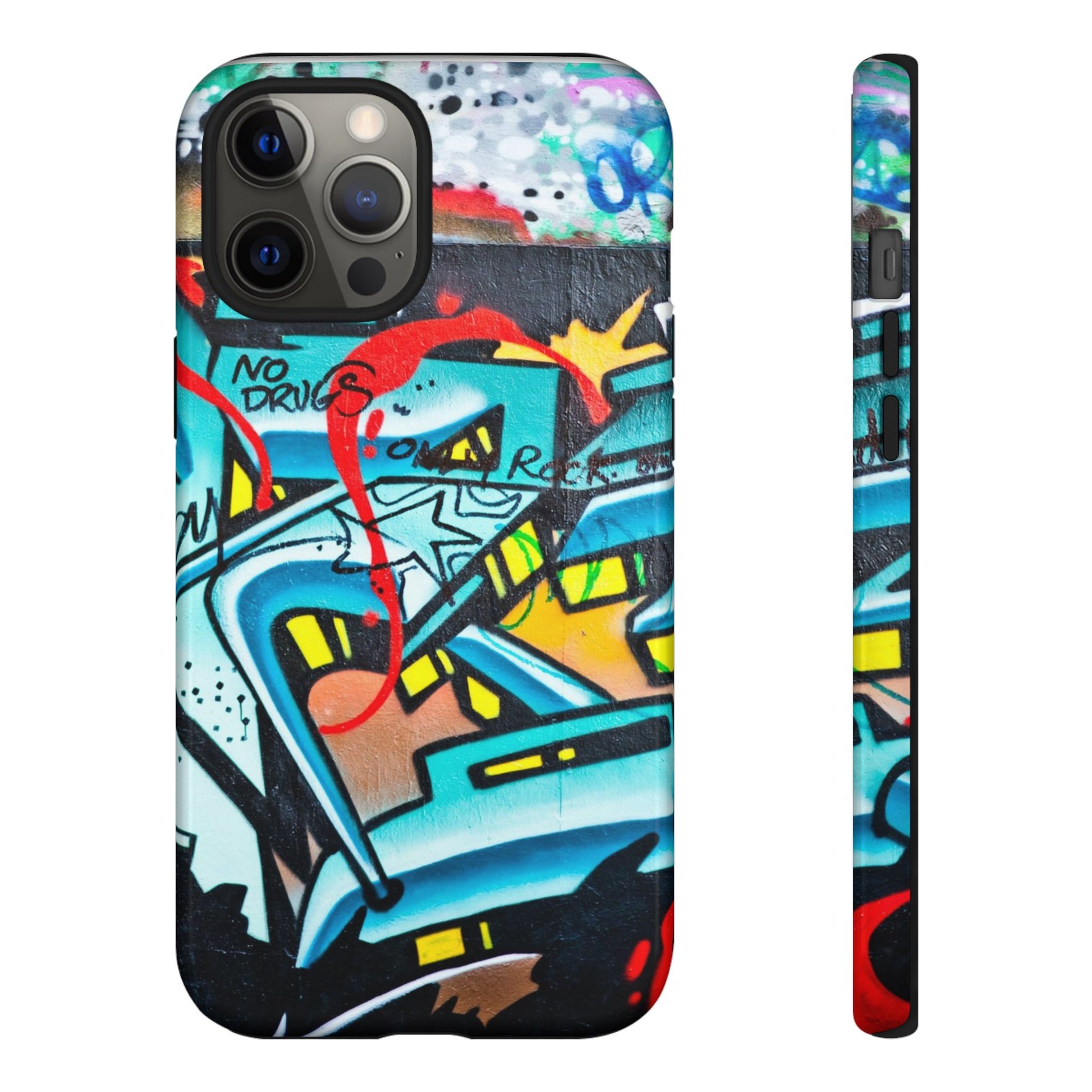 Edgy Phone Case with Graffiti Design, Tough Phone Case for Artists, Urban Style Phone Accessory, Graffiti Art Case, Unique Gift for Teens - FORMO