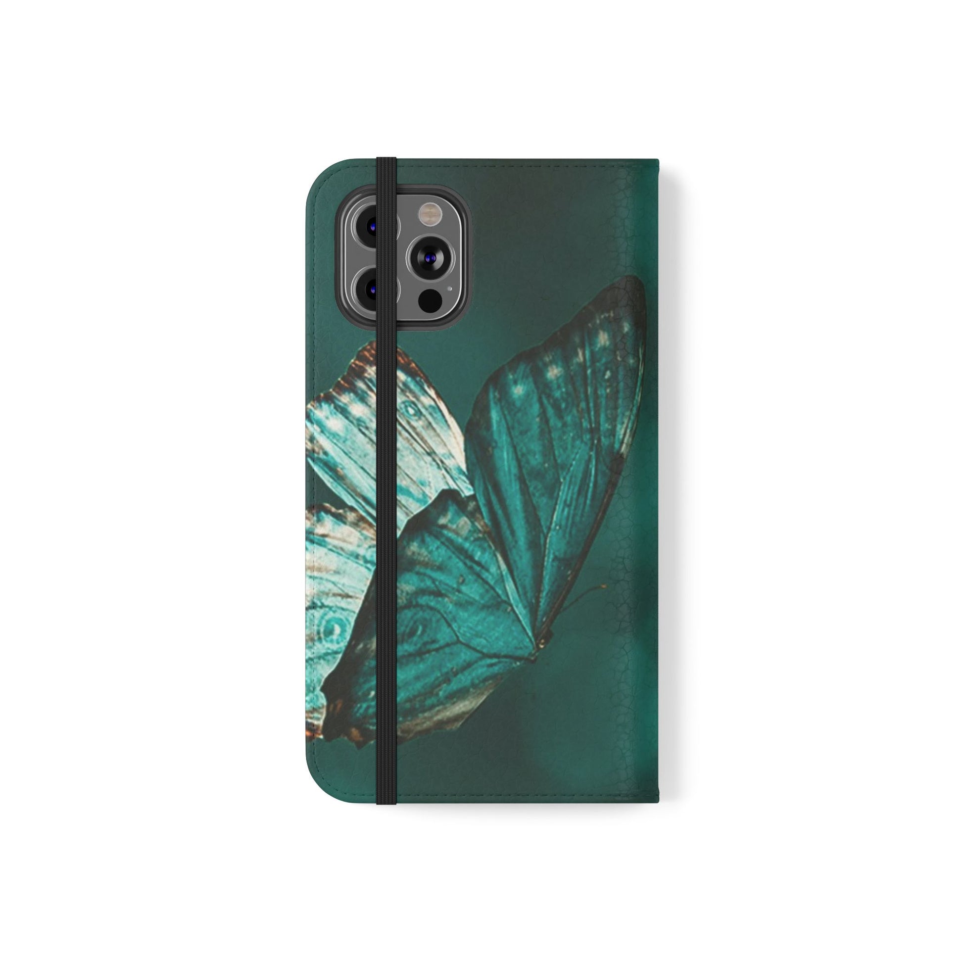 Butterfly Flip Case - Elegant Phone Wallet Cover, Nature Lovers, Gift for Her, Sustainable Fashion, Personalized Mobile Accessory - FORMO
