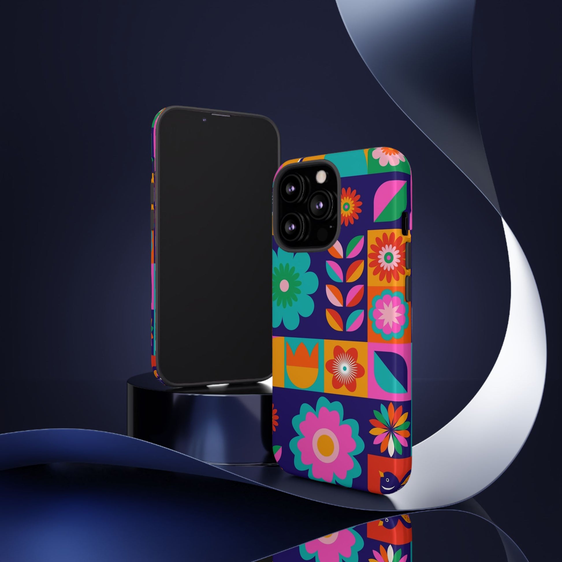 Colorful Floral Phone Case, Tough Cases for Protection, Vibrant Design Cover for Gift, Stylish Cell Phone Accessory, Fun Floral Designs - FORMO