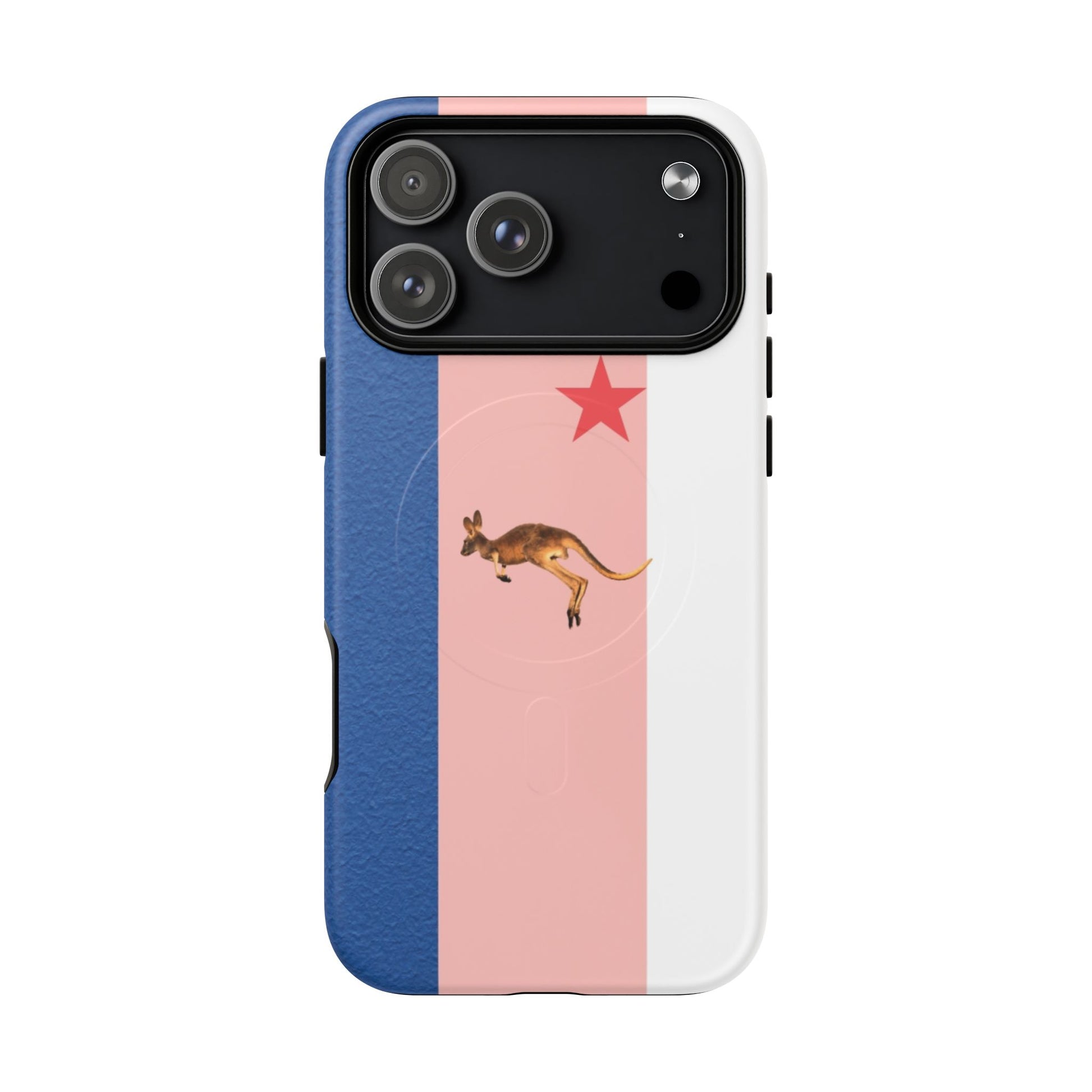 Kangaroo Flag Magnetic Phone Case, Tough Phone Cover, Australian Pride Accessory, Travel Gift, Fun Statement Case