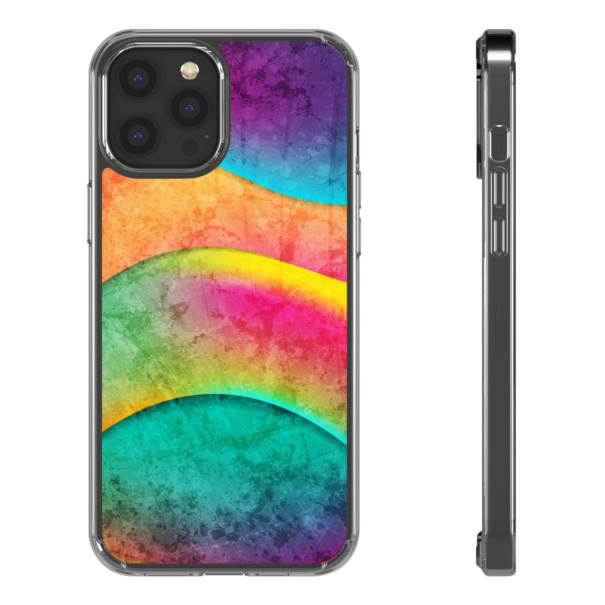 Rainbow Pattern Clear Phone Case (iPhone & Samsung Compatible) - FORMO