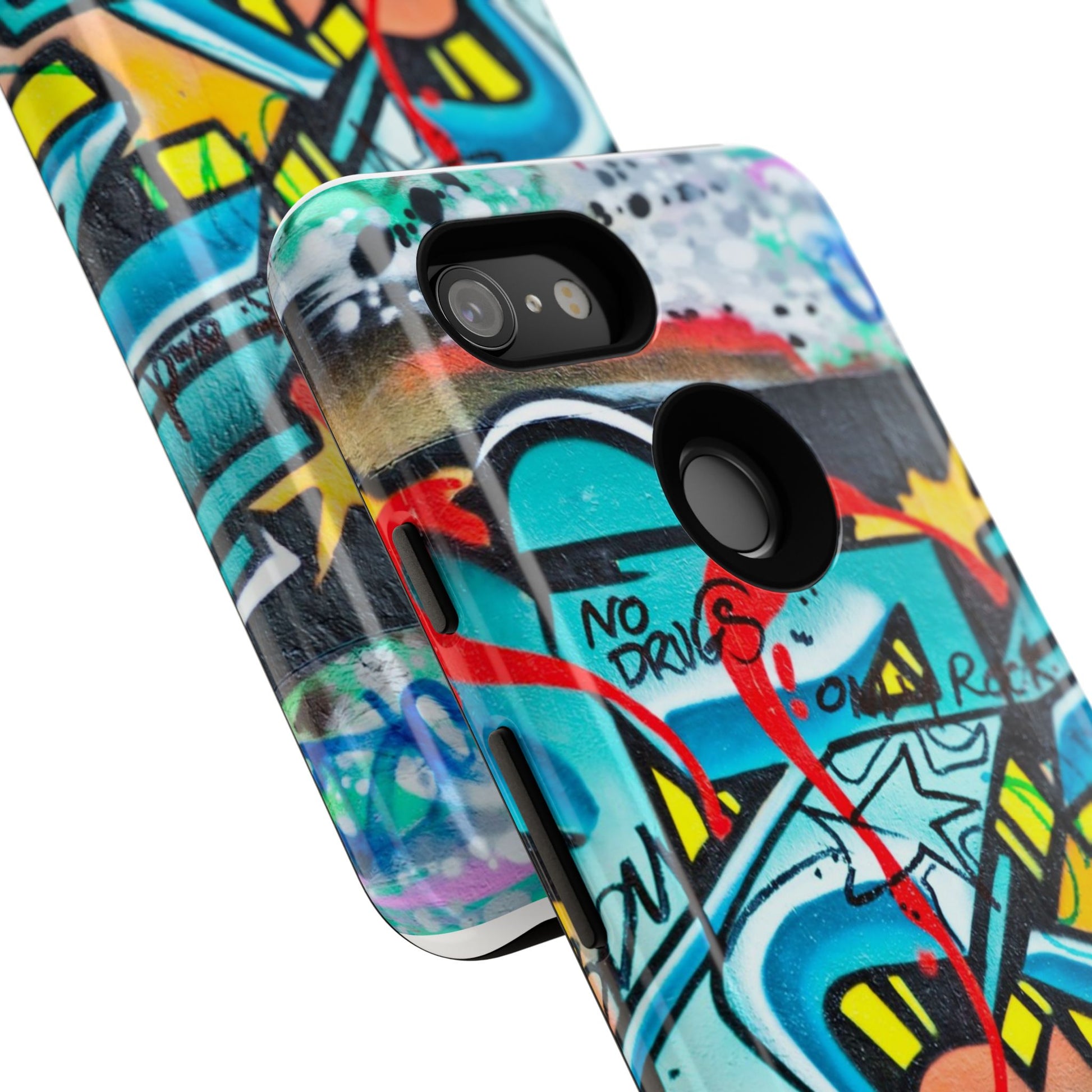 Edgy Phone Case with Graffiti Design, Tough Phone Case for Artists, Urban Style Phone Accessory, Graffiti Art Case, Unique Gift for Teens - FORMO