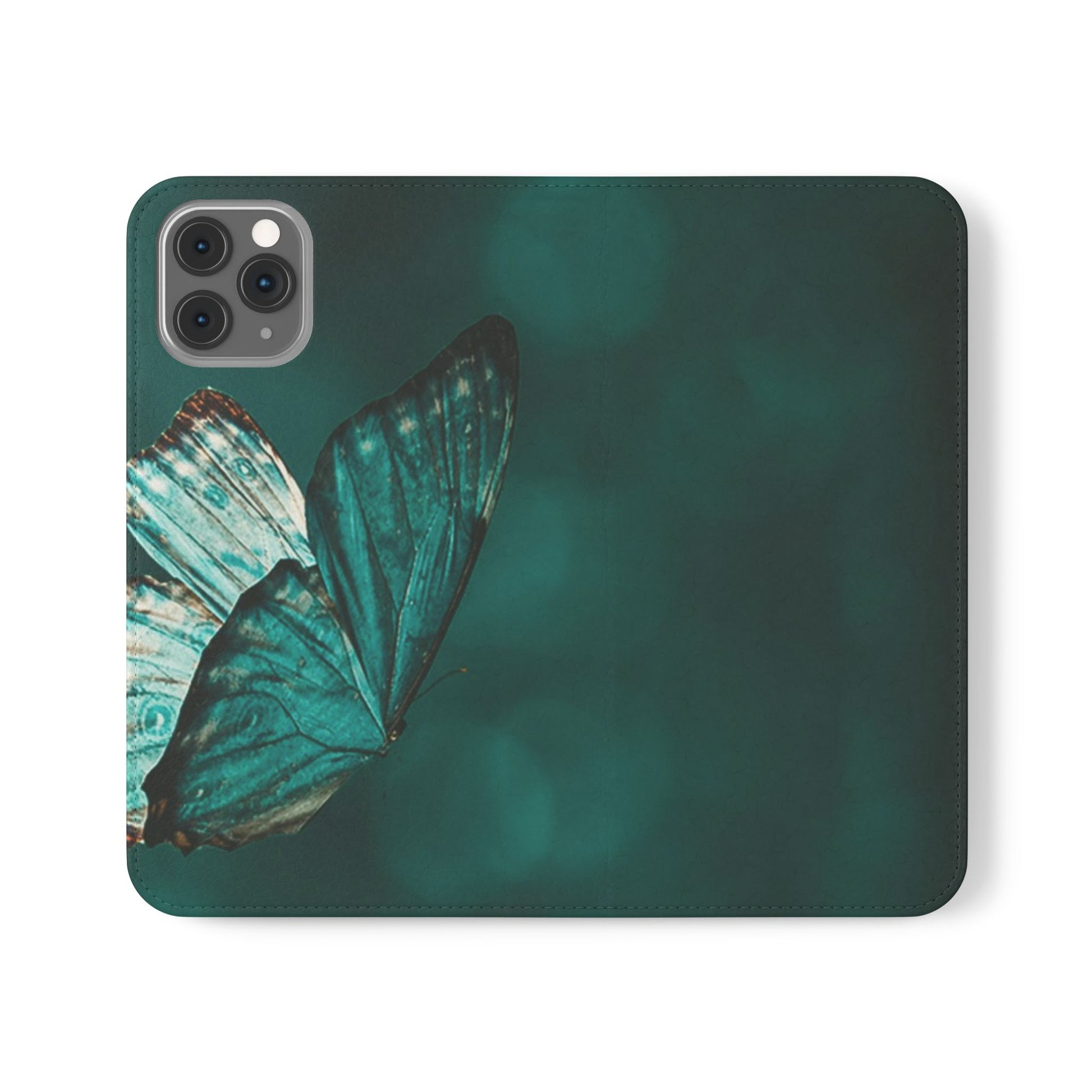 Butterfly Flip Case - Elegant Phone Wallet Cover, Nature Lovers, Gift for Her, Sustainable Fashion, Personalized Mobile Accessory - FORMO