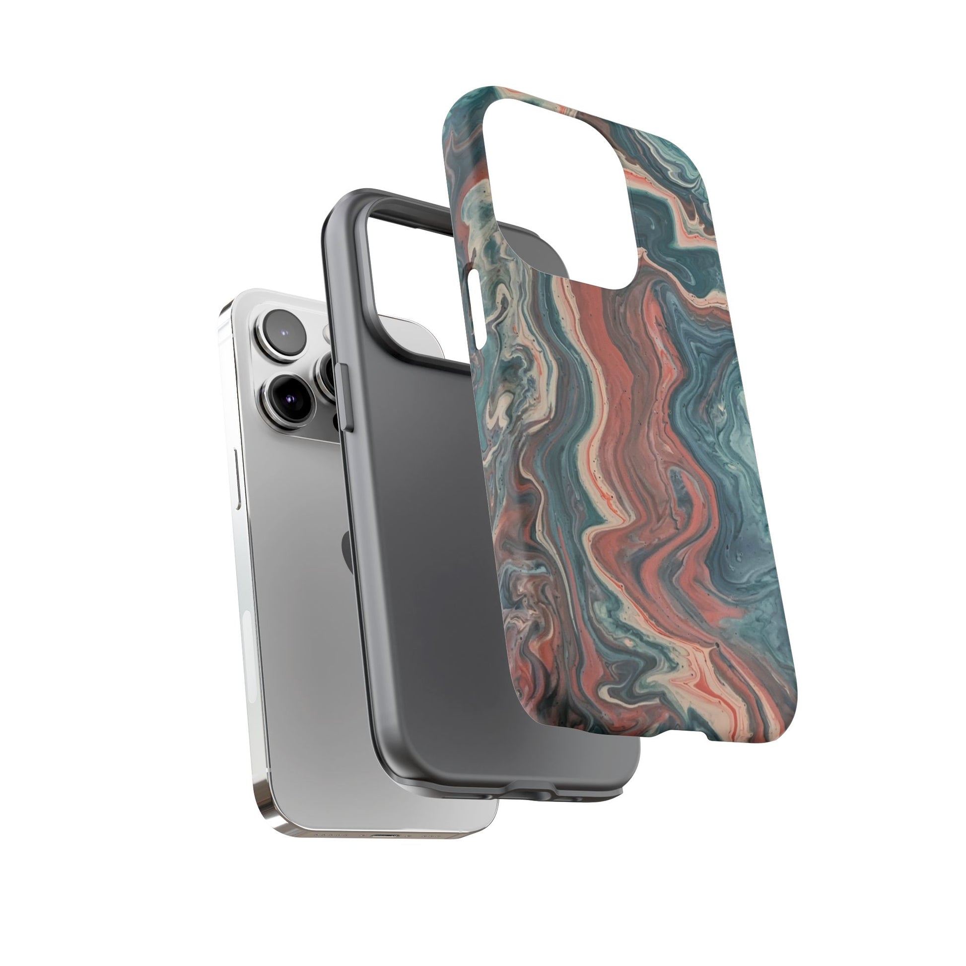 Artistic Phone Case, Tough Cases for Stylish Protection, Marble Design, Trendy Gift for Phone Lovers, Unique Cell Phone Accessory - FORMO