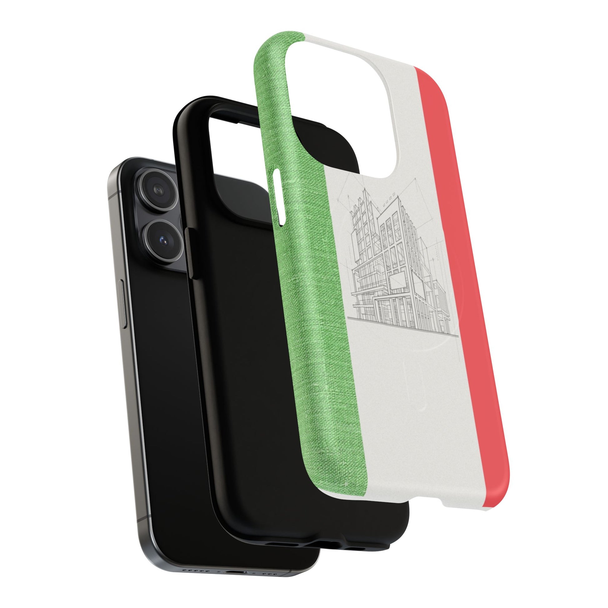 Italian Heritage Magnetic Phone Case, Stylish Phone Cover, Durable Magnet Case, Unique Gift for Travelers, Italian Culture Decor