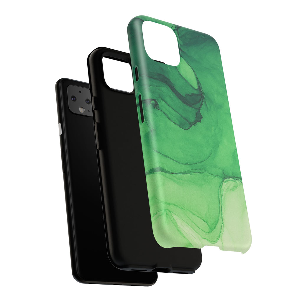 Stylish Phone Case for Nature Lovers, Tough Cases, Green Marble Design, Organic Aesthetic, Unique Gift, Eco-friendly Accessories