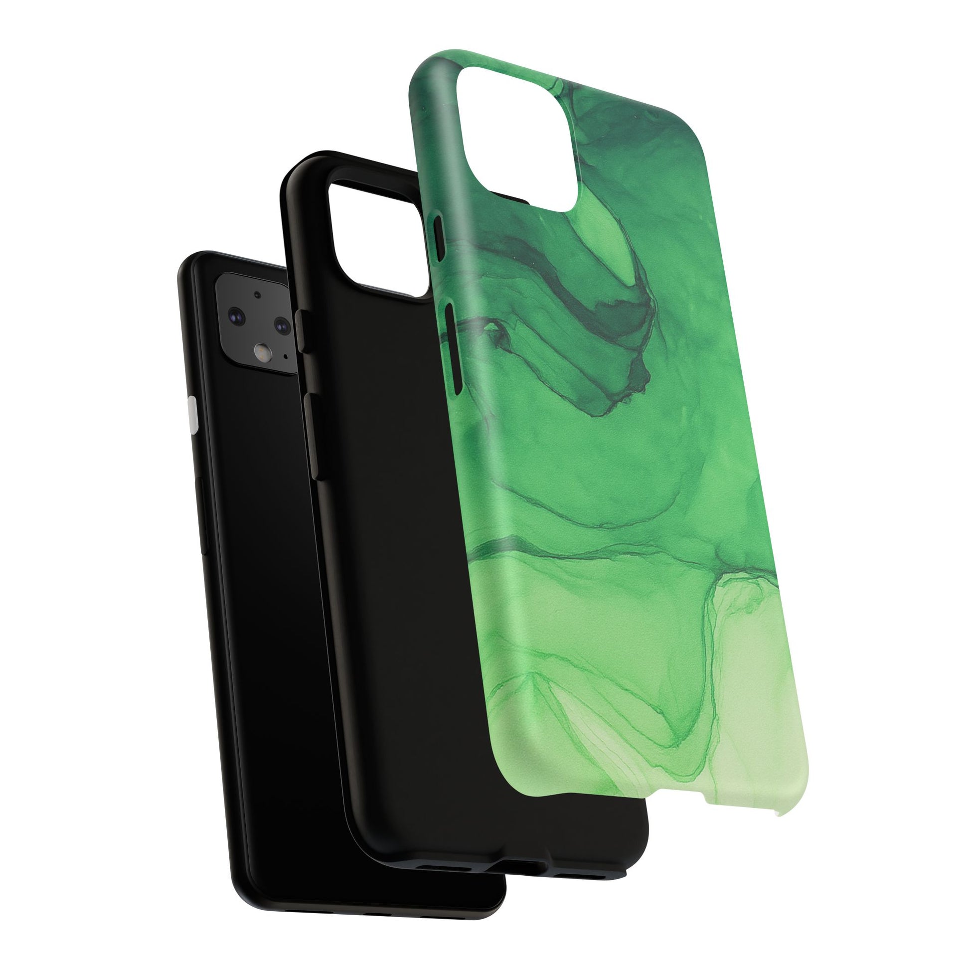 Stylish Phone Case for Nature Lovers, Tough Cases, Green Marble Design, Organic Aesthetic, Unique Gift, Eco-friendly Accessories