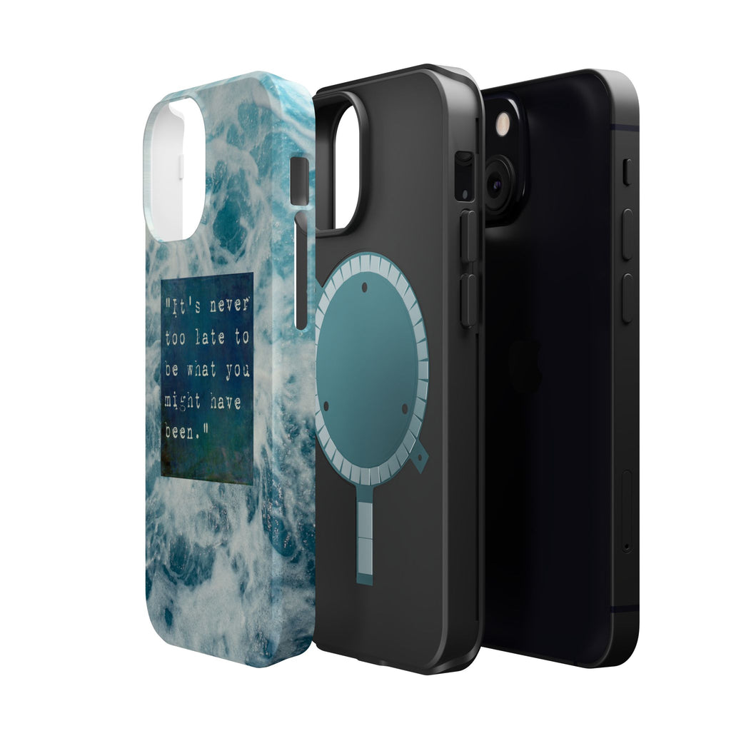 Inspirational Magnetic Phone Cases, Perfect Gift for Students, Motivational Phone Cover, Stylish Tough Case, Ocean Design Case, Fits iPhone - FORMO