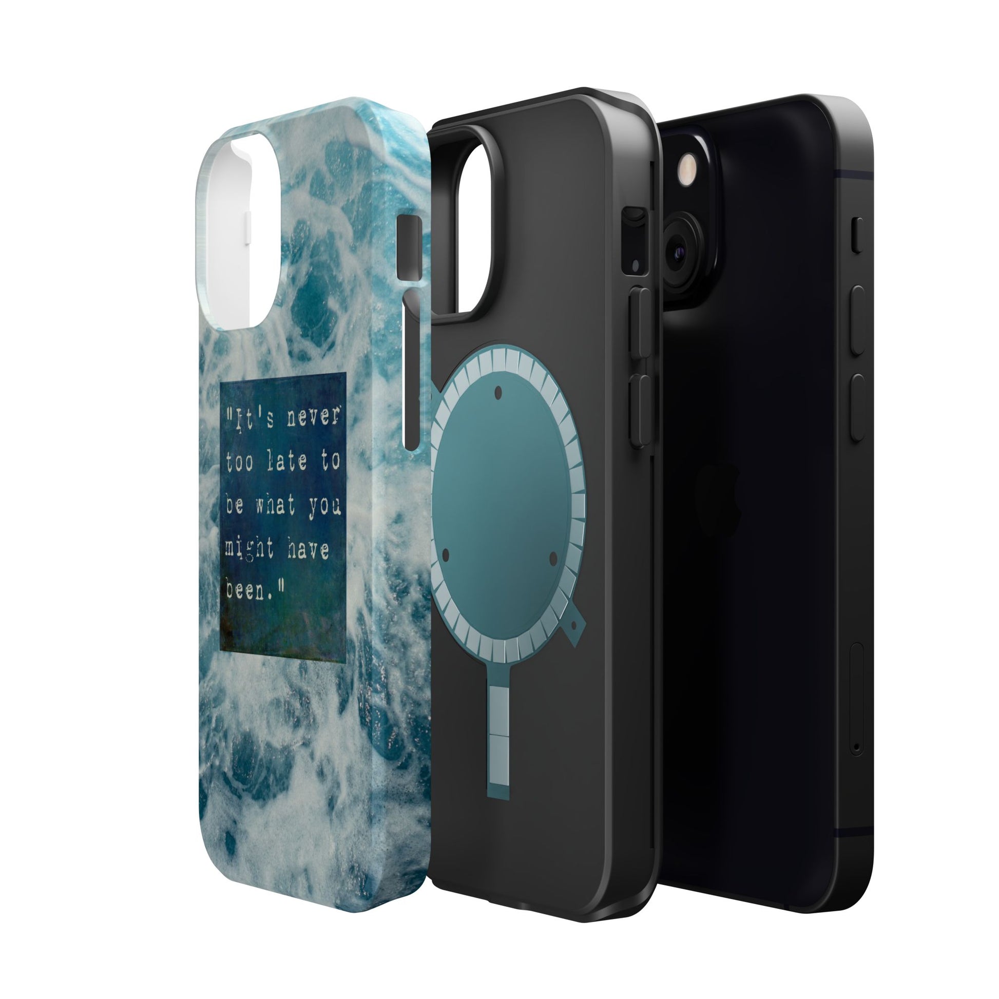 Inspirational Magnetic Phone Cases, Perfect Gift for Students, Motivational Phone Cover, Stylish Tough Case, Ocean Design Case, Fits iPhone - FORMO