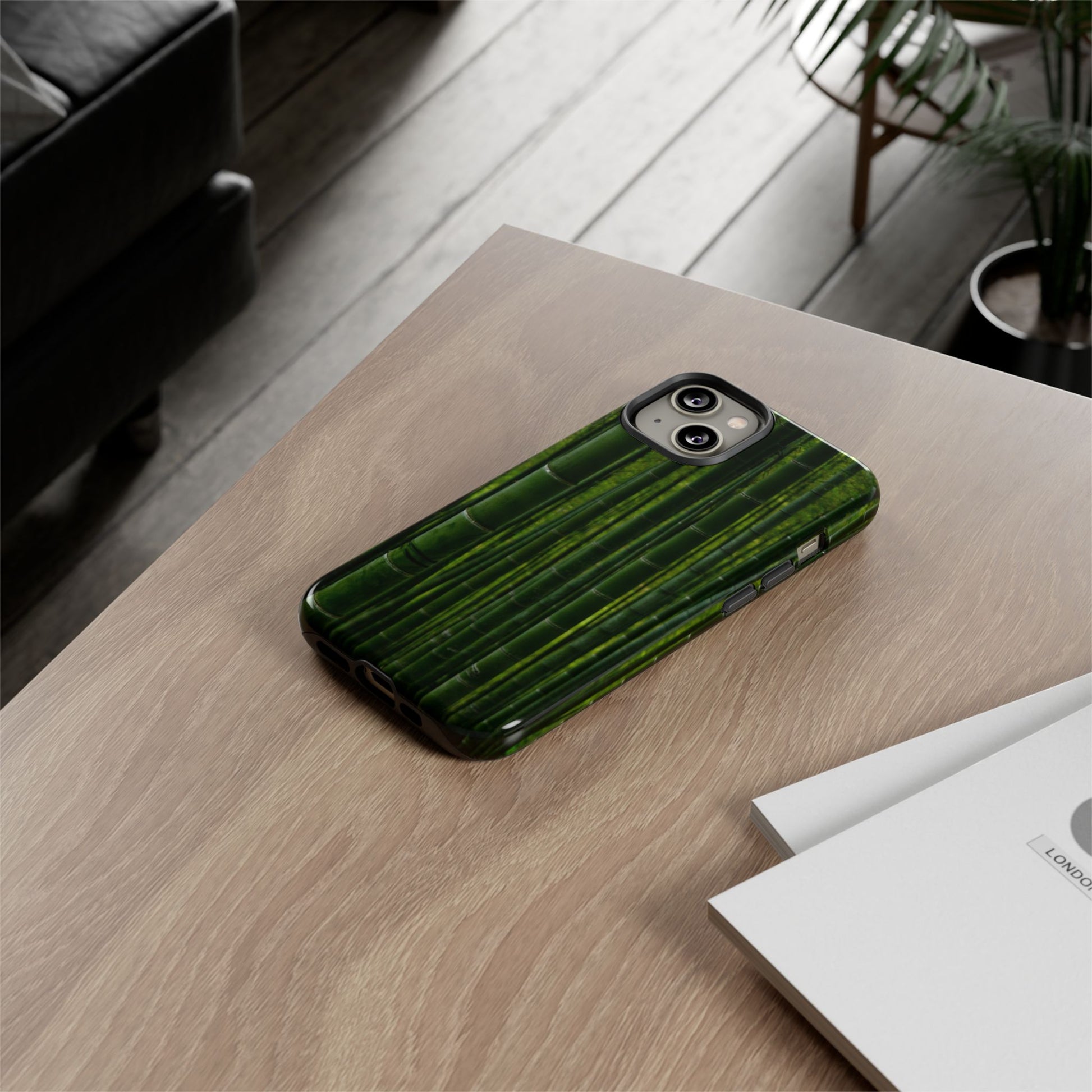 Bamboo Phone Case - Tough Cases, Nature Lover Gift, Eco-Friendly Phone Accessory, Greenery Design, Unique Smartphone Cover - FORMO