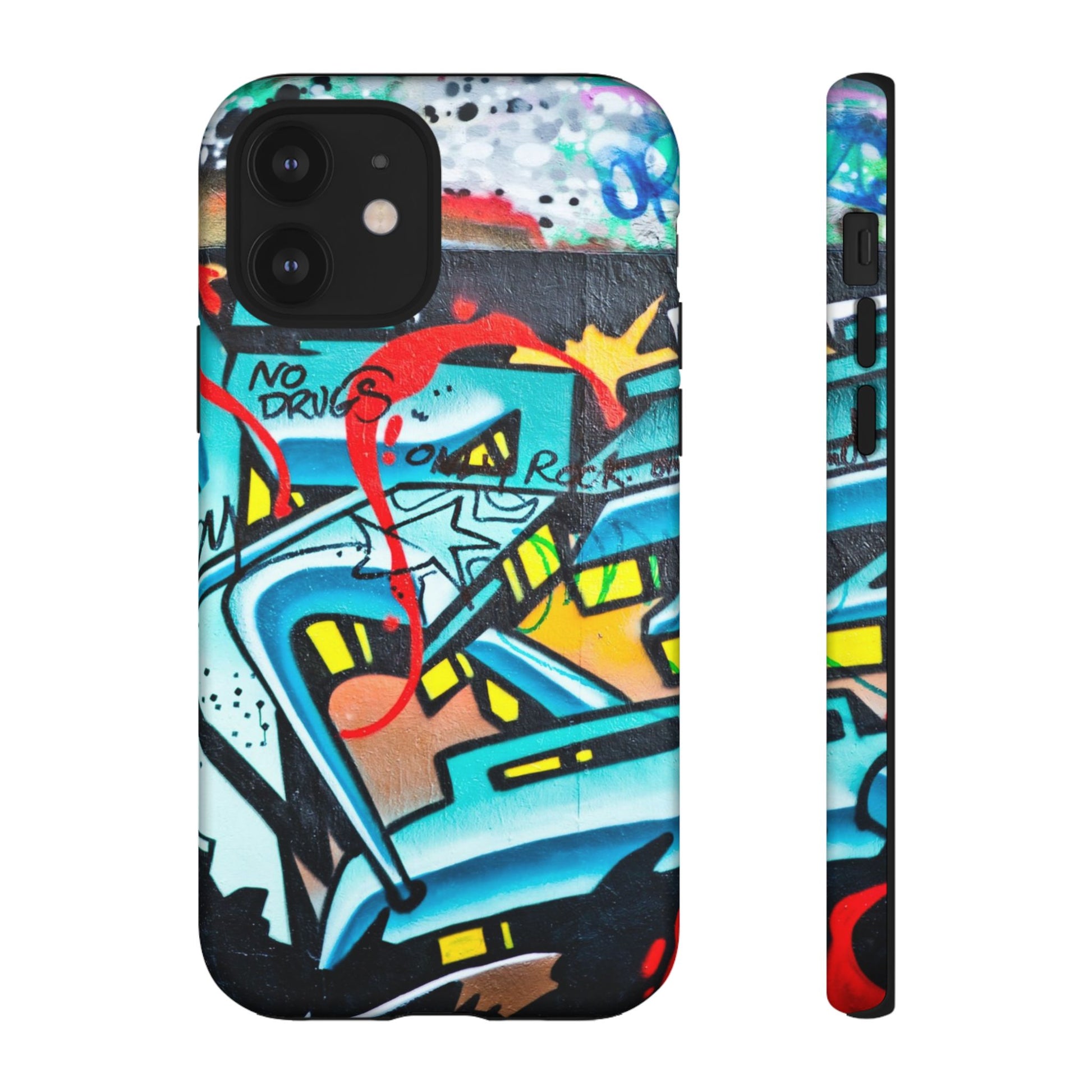 Edgy Phone Case with Graffiti Design, Tough Phone Case for Artists, Urban Style Phone Accessory, Graffiti Art Case, Unique Gift for Teens - FORMO