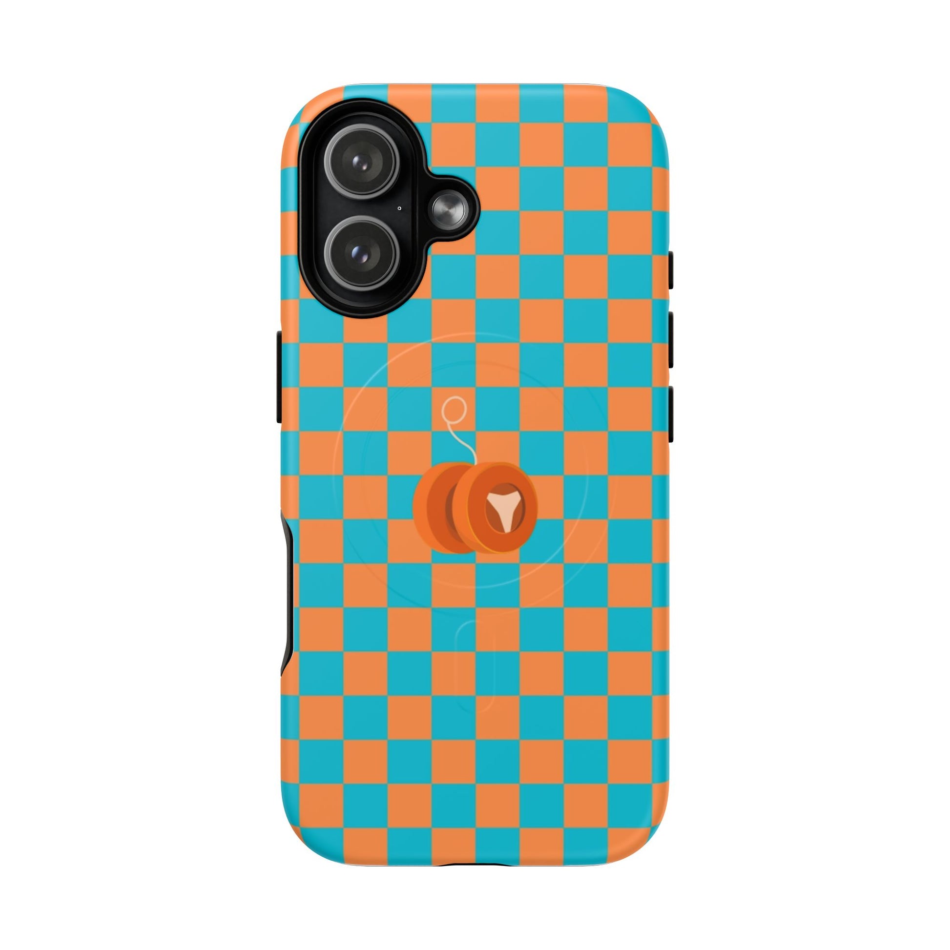Vibrant Tough Magnetic Phone Case for Protection, Checkerboard Design for Tech Lovers, Gift for Birthdays, Holidays, or Daily Use
