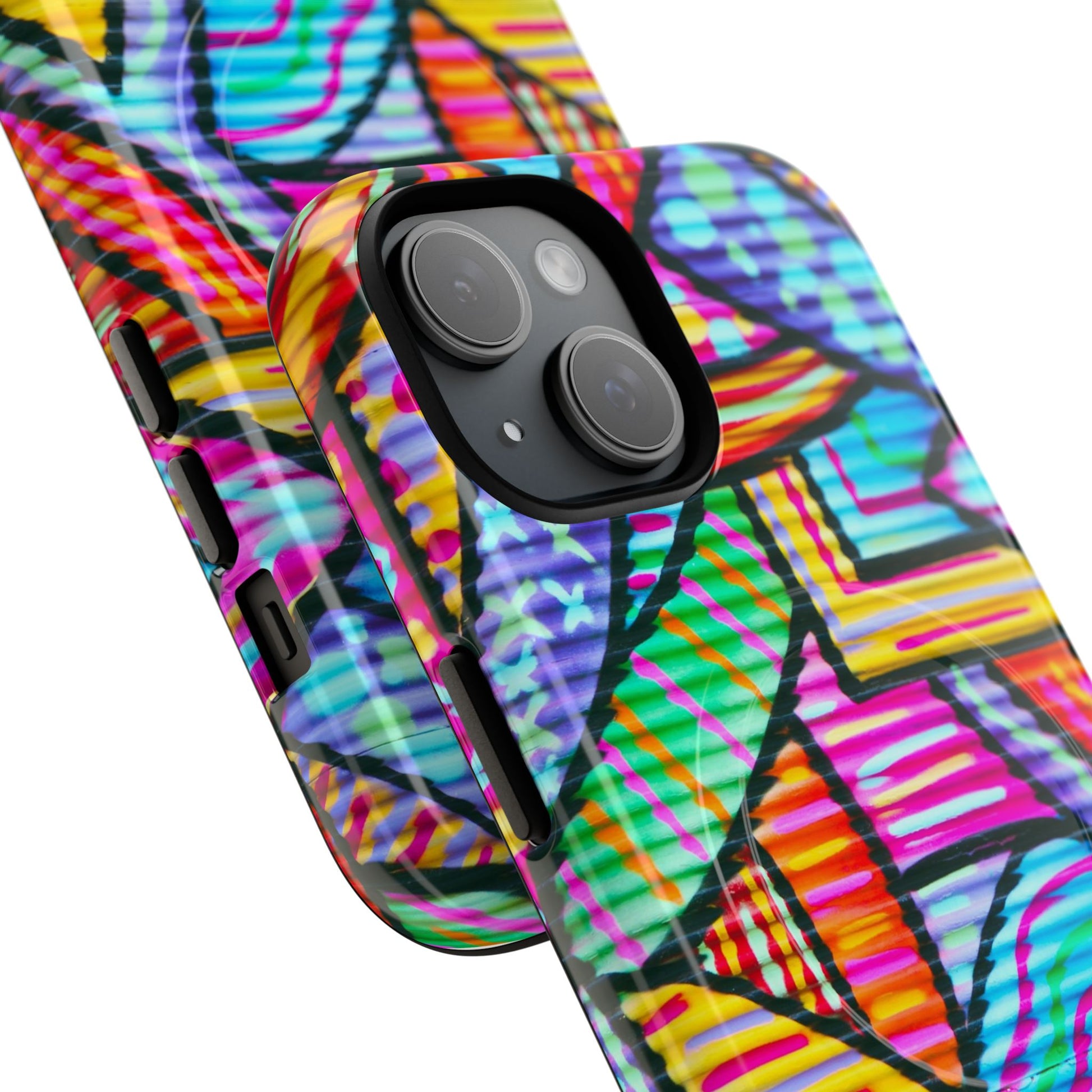 Vibrant Tough Magnetic Phone Case, Colorful Phone Cover, Artistic Mobile Protection, Unique Gift for Tech Lovers, Phone Accessories - FORMO