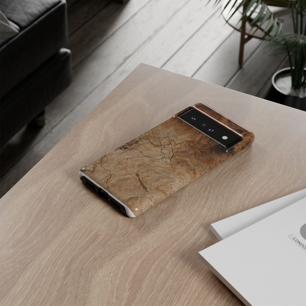 Woodland-Inspired Phone Case | Tough Cases, Natural Wood Grain Cover, Rustic Tech Accessory, Nature Lover Gift, Eco-Friendly - FORMO