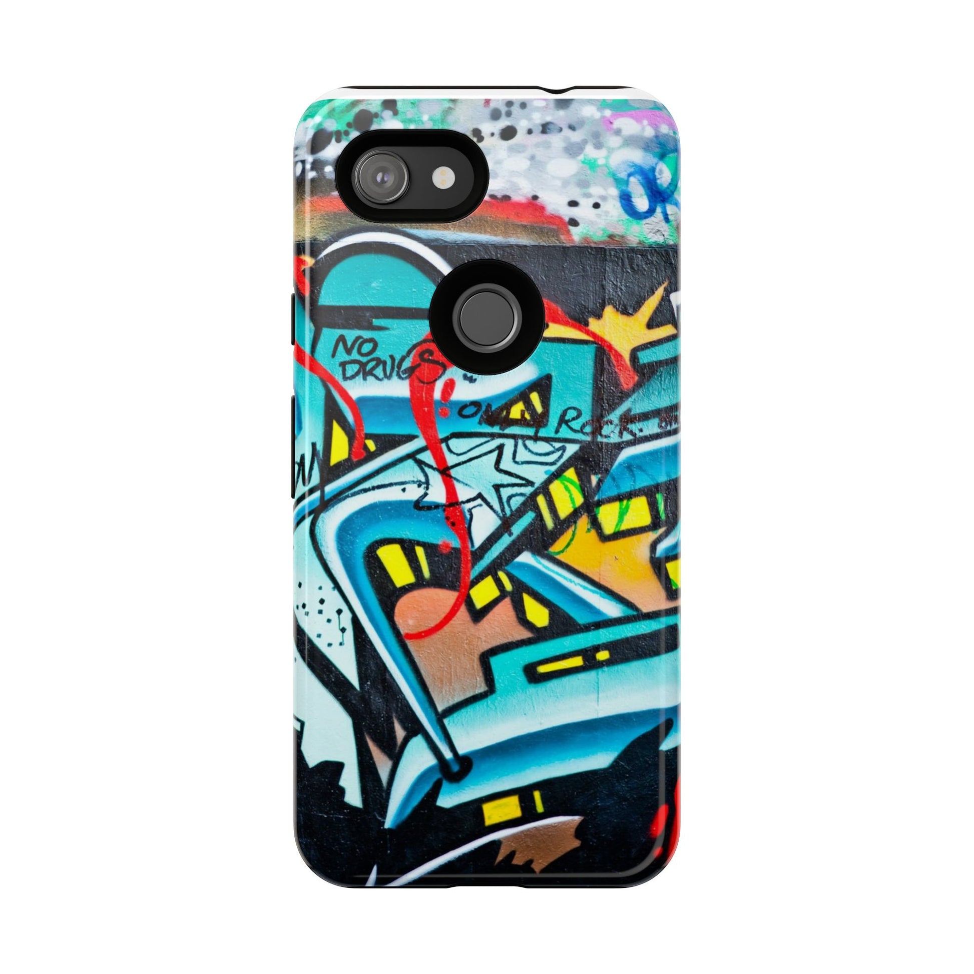 Edgy Phone Case with Graffiti Design, Tough Phone Case for Artists, Urban Style Phone Accessory, Graffiti Art Case, Unique Gift for Teens - FORMO