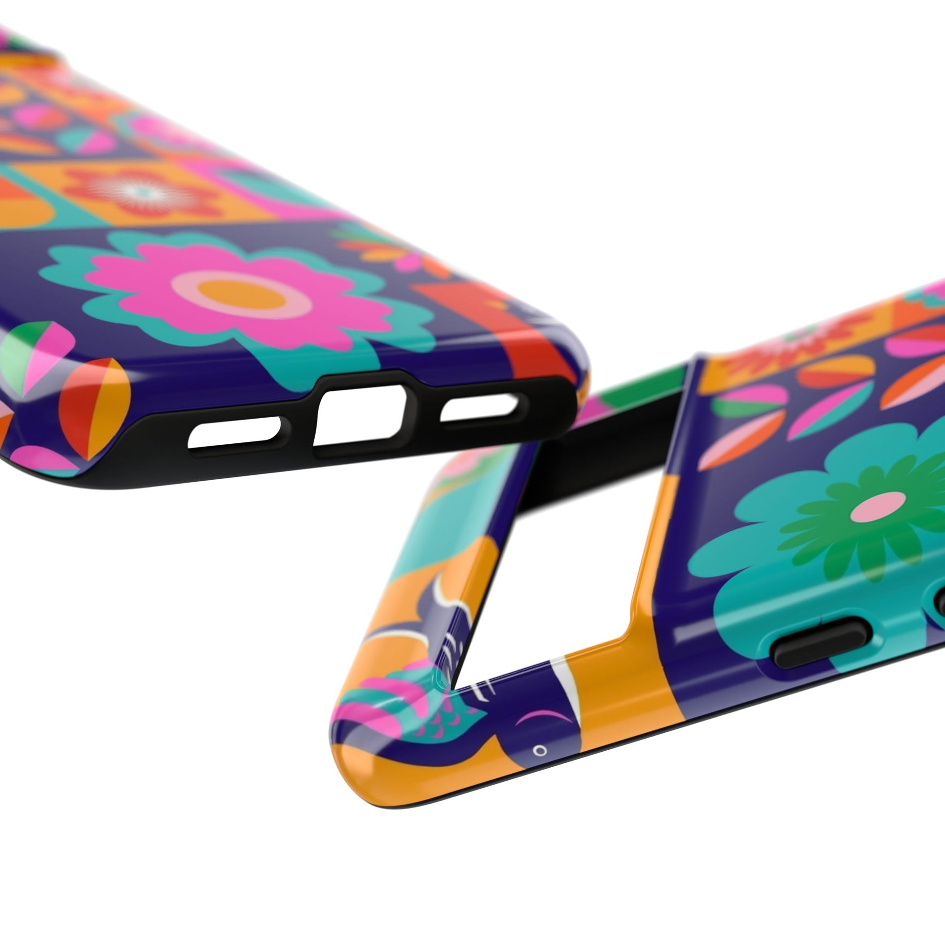 Colorful Floral Phone Case, Tough Cases for Protection, Vibrant Design Cover for Gift, Stylish Cell Phone Accessory, Fun Floral Designs - FORMO