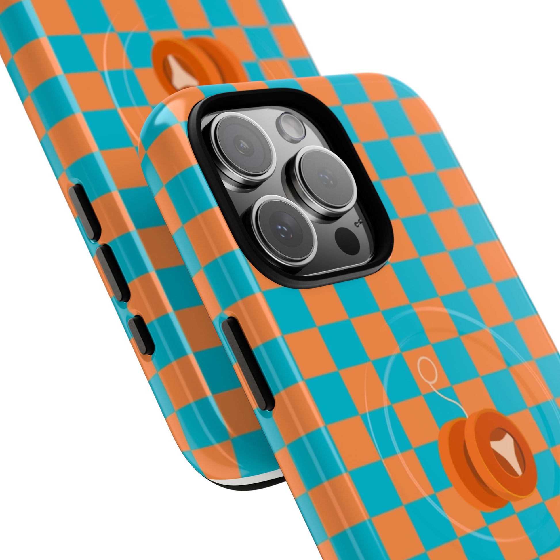 Vibrant Tough Magnetic Phone Case for Protection, Checkerboard Design for Tech Lovers, Gift for Birthdays, Holidays, or Daily Use